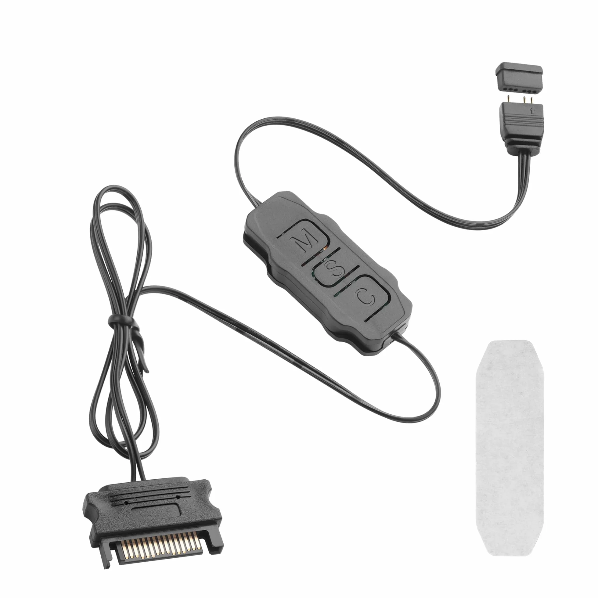 Minikontroler ARGB 3-biegunowy 5 V RGB kontroler do wentylatora PC czarny