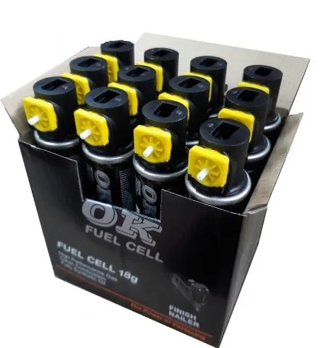 12 x OK kartusze gazowe 18 g 30 ml mini gaz Fuell Cell do Paslode BeA Hitatchi Tjep