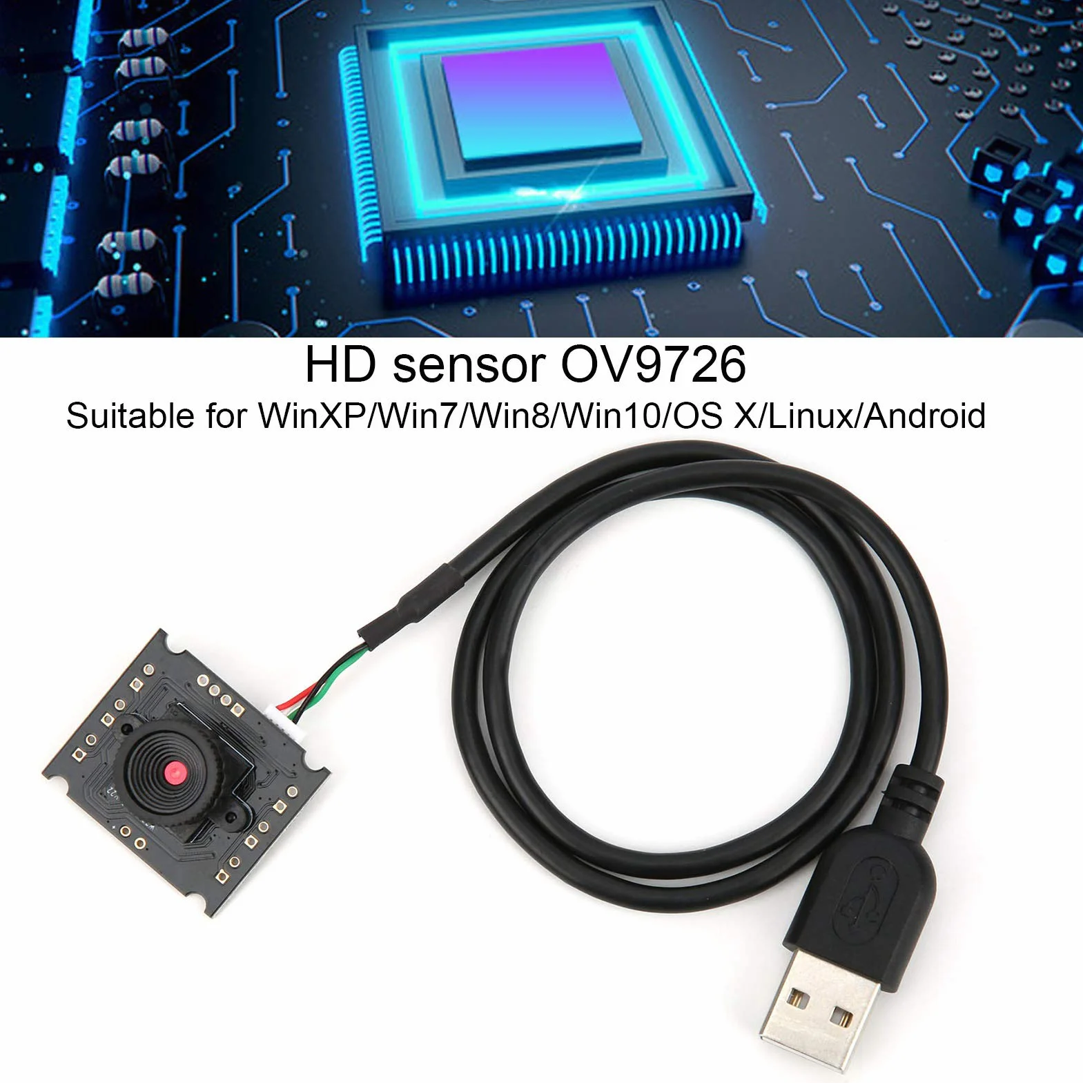 Moduł kamery HD USB HBV-W202012HD WinXP/Win7/Win8/Win10/OS X/Linux/Android