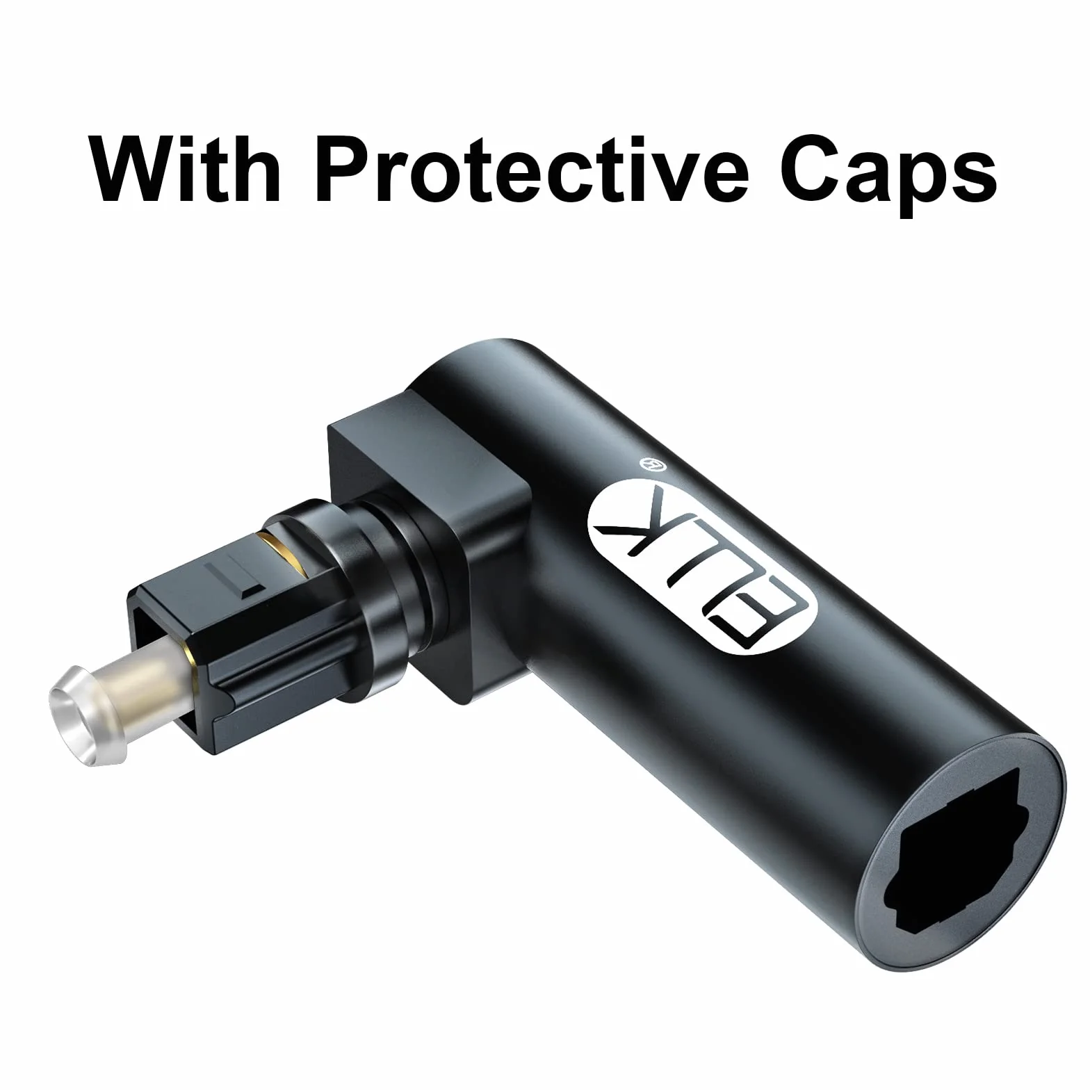 Adapter optyczny audio Toslink 90 stopni EMK 2 sztuki czarny