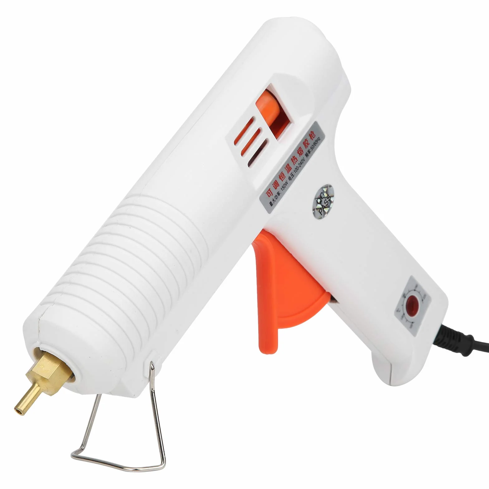 Pistolet do klejenia na gorąco, regulowana stała temperatura 150 W, do napraw domowych, majsterkowania, kolor biały