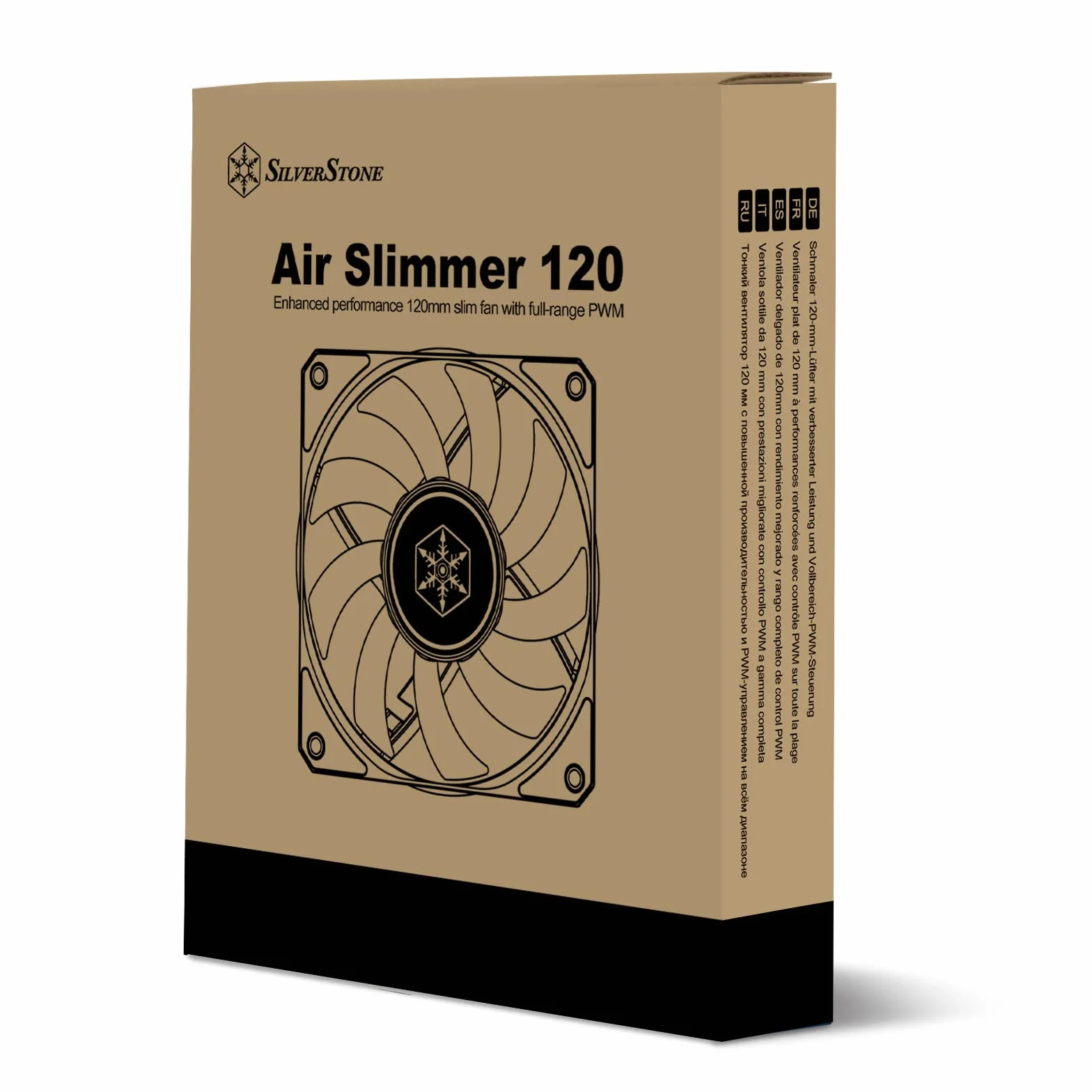 SilverStone Technology Air Slimmer 120 Enhanced Performance Slim Fan 120 mm PWM SST-AS120B czarny