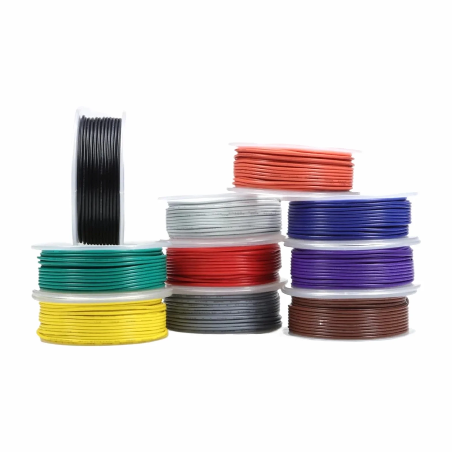30/28/26/24/22/20/18/16AWG 600V izolowane kable miedziane z gumy silikonowej (żółty; 2 rolki; 18AWG 4 m na rolkę)