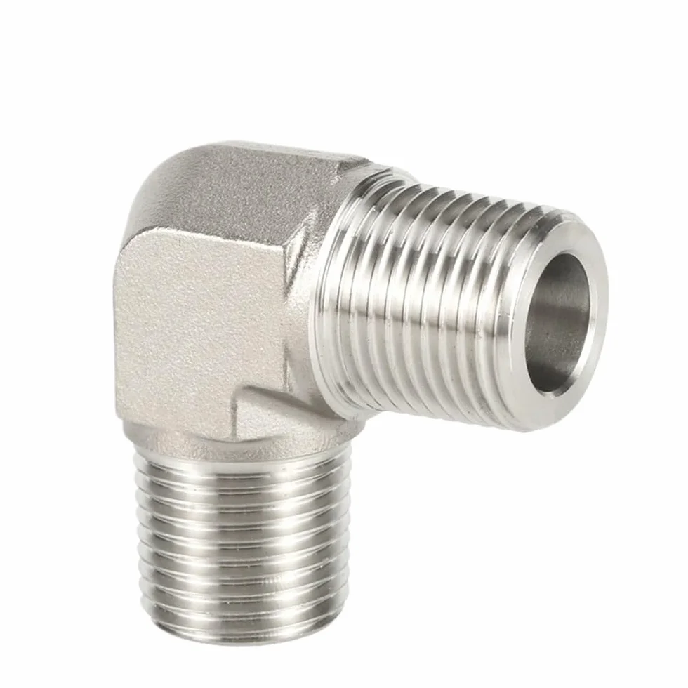 316 stal nierdzewna męski NPT łokieć 1/8 1/4 3/8 1/2 3/4 cala adapter złącza 3000psig 20MPa łącznik rurowy 1 szt. (0,5 cala)