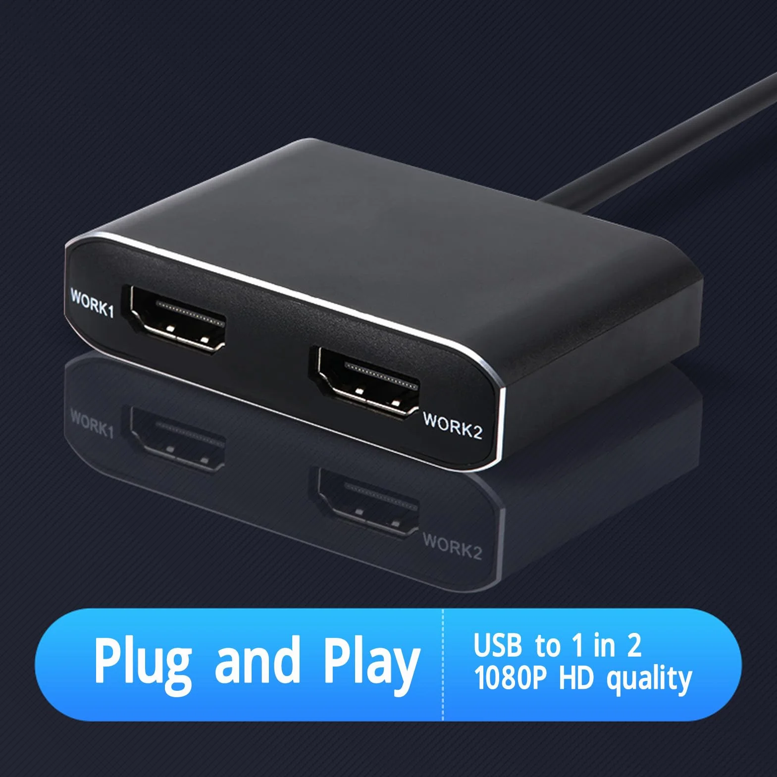 Adapter USB 3.0 na Podwójny HDMI 1920x1080P 5 Gb/s Rozdzielacz USB na 2 Monitory