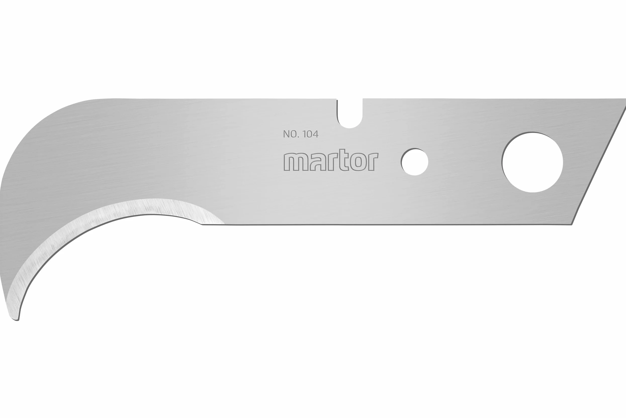 MARTOR 10 x DUŻE OSTRZE SPECJALNE wygięte, ostrze zapasowe do noża do tapet, nóż bezpieczny, długość 93 mm, szerokość 33 mm, w dozowniku, nr 104