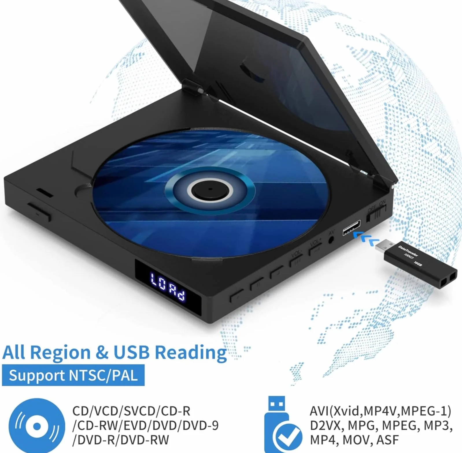 Odtwarzacz DVD HDMI bez ograniczeń regionalnych NTSC PAL z pamięcią punktu przerwania