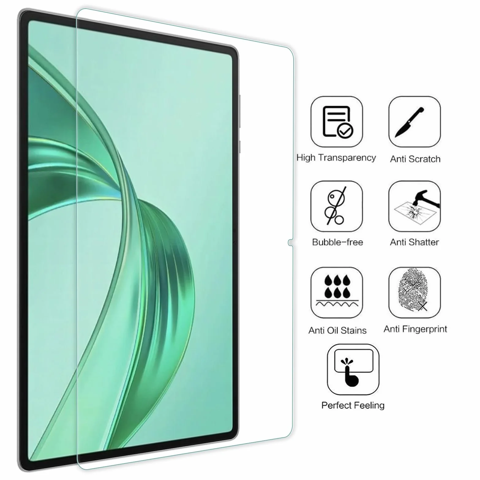 Folia ochronna z hartowanego szkła 2.5D Honor Pad X8a 11" 2024, pakiet 2 sztuki, odporna na zarysowania