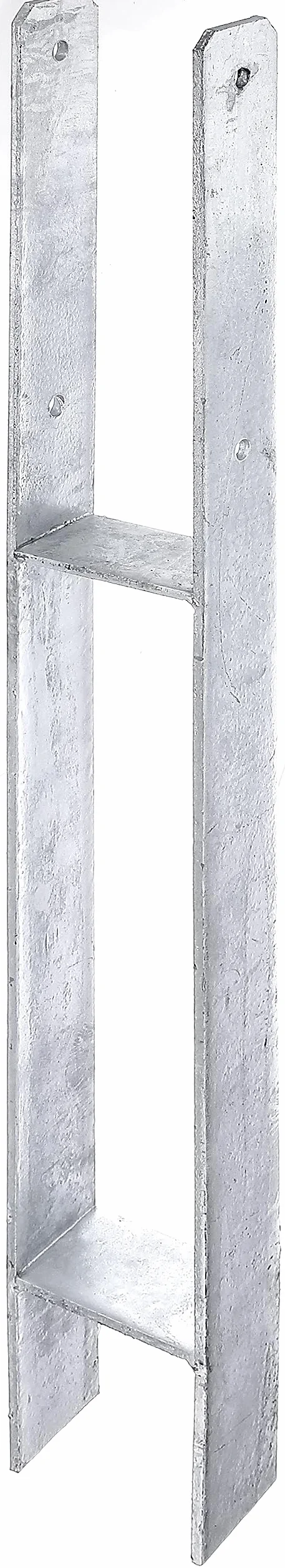 GAH-Alberts 219925 Staffa portapalo ad H | zincata a caldo | Larghezza libera 91 mm | Altezza totale 800 mm | Spessore del materiale 6 mm
