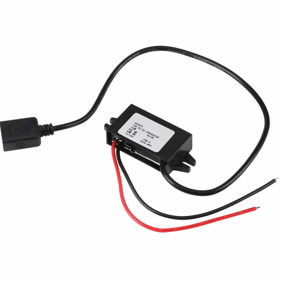 12 V / 24 V Na USB 5 V 3 A Zasilacz Sieciowy, Regulator Downkonwerterowy DC-Przetwornik Napięcia Reduktor, Adapter Monitorujący Konwerter