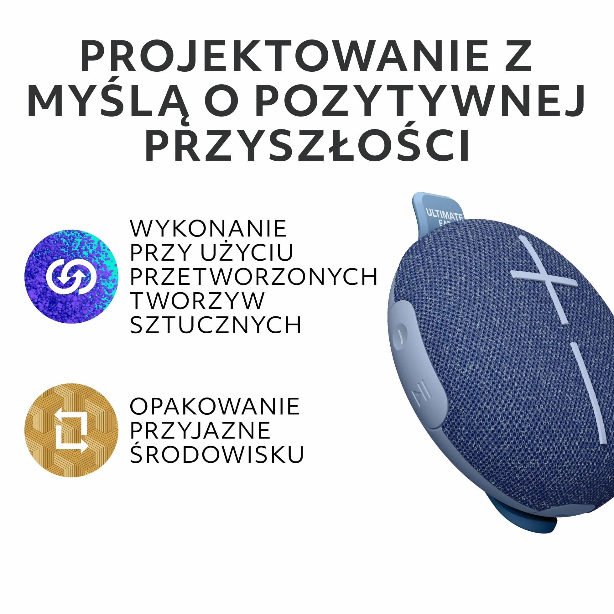 ULTIMATE EARS MINIROLL wodoodporny głośnik Bluetooth IP67 40m Majestic Blue