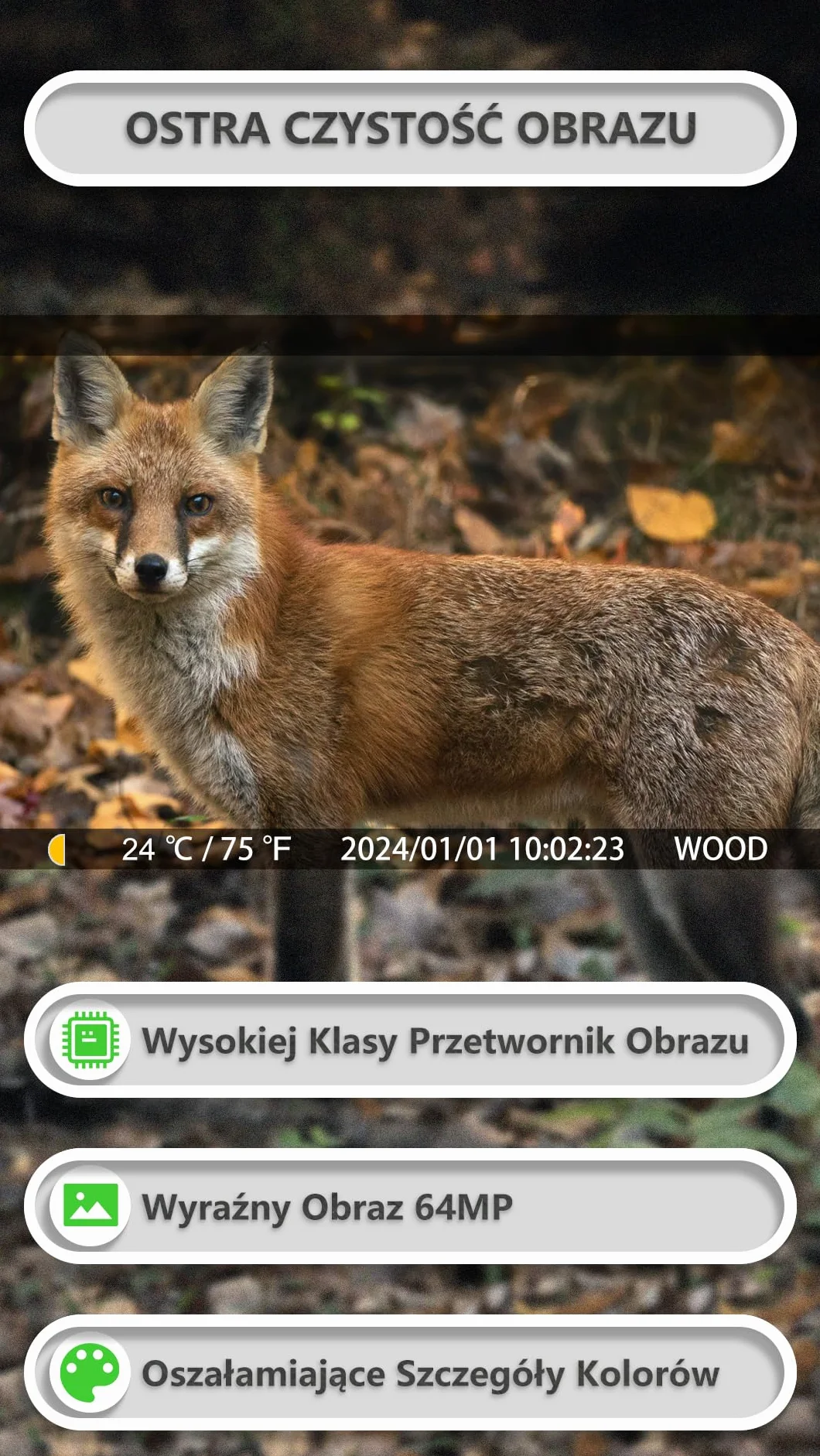 GardePro E8P Max Kamera Myśliwska WiFi 64MP 1296P 0.1s Szybki Wyzwalacz Czujnik Ruchu 8000mAh
