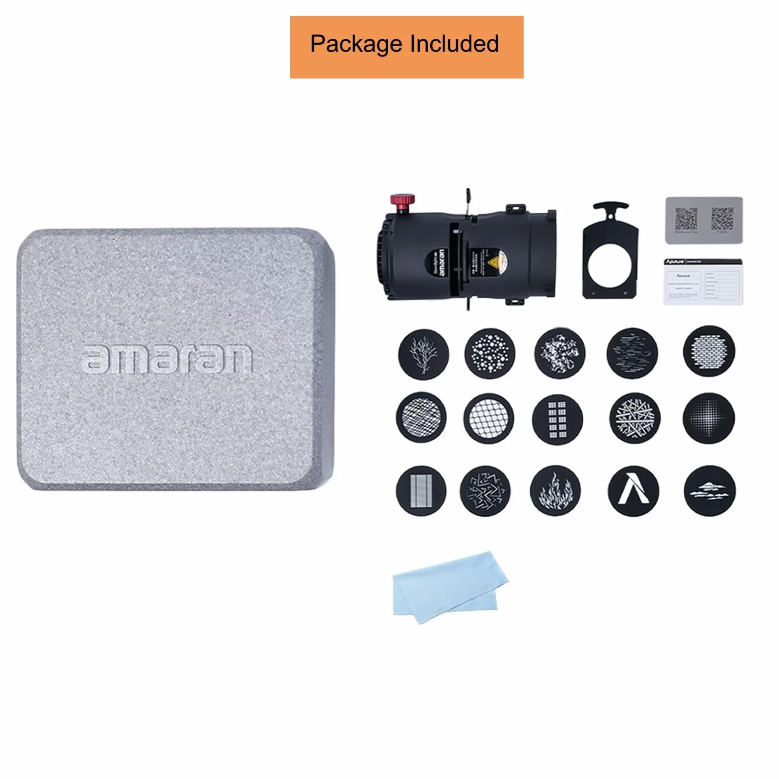 Aputure Amaran Spotlight SE zestaw obiektywów 36°, modyfikator obiektywu projekcyjnego do Amaran 300C Amaran 150C Amaran 200X S 60X S Aputure 300X i inna moc nieprzekraczająca świateł Bowens 300 W