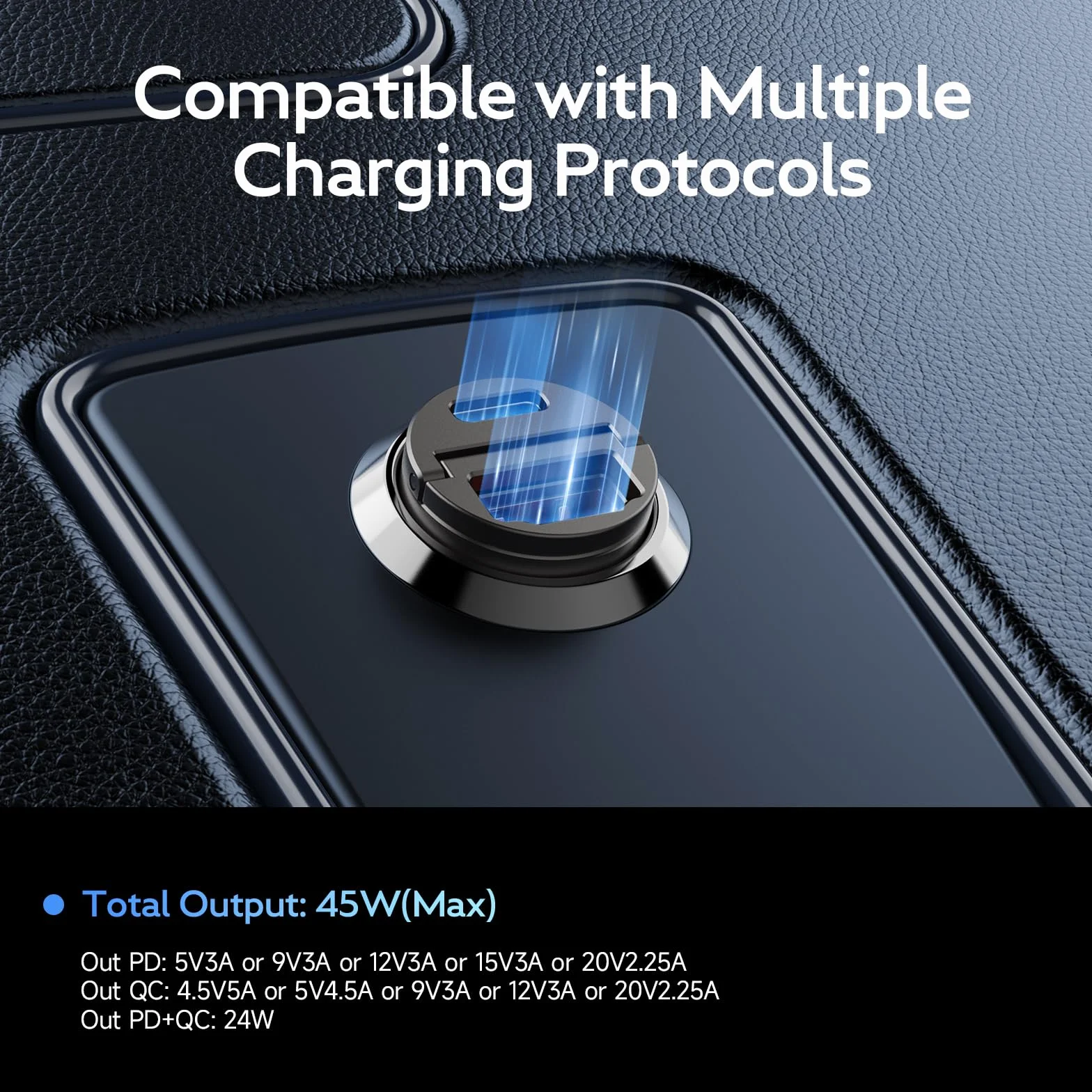 Wicked Chili 45W USB ładowarka samochodowa szybka podwójny adapter do zapalniczki 12V