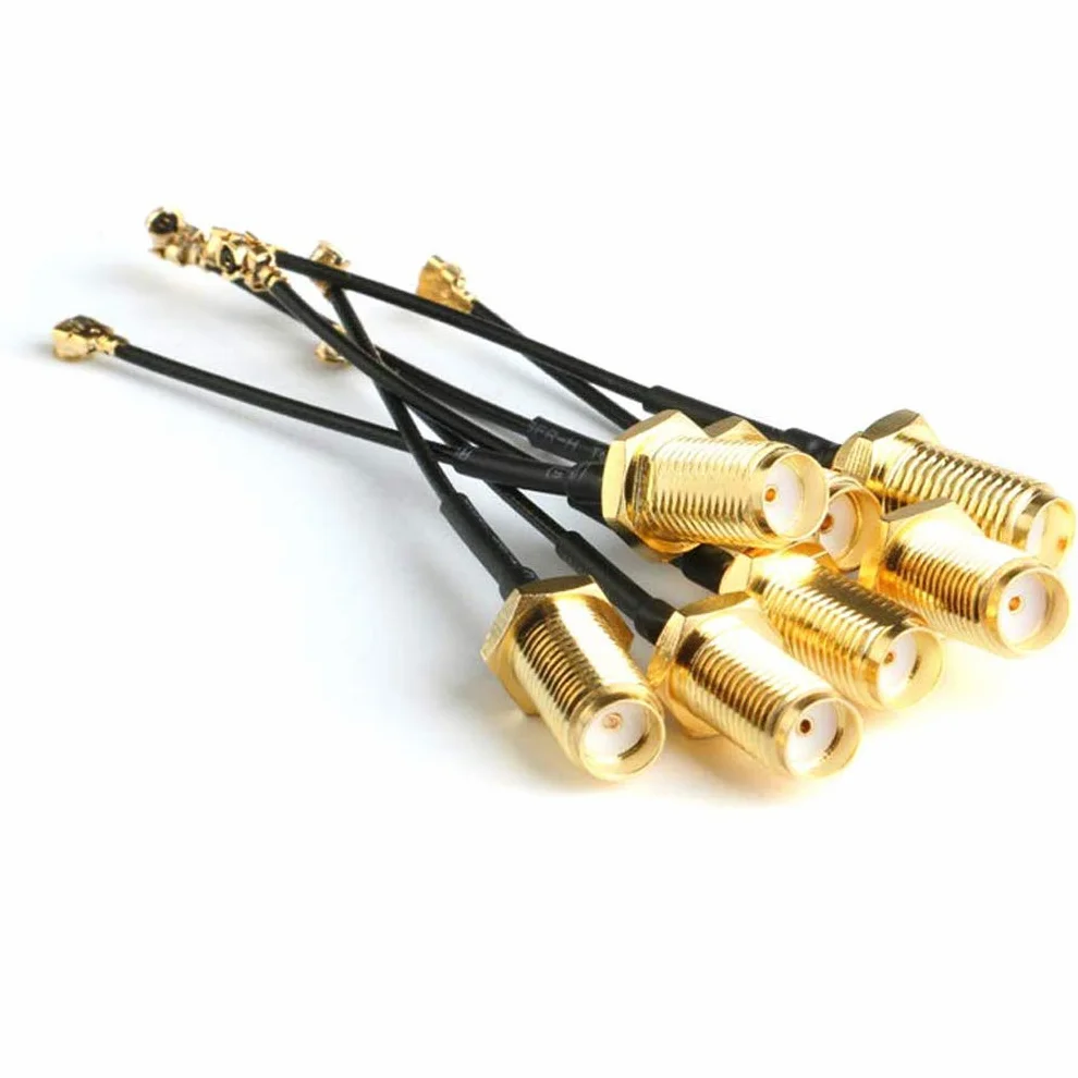 Hailege 5 szt. IPX IPEX U.FL do SMA żeńska antena pigtail Wi-Fi koncentryczny kabel o niskiej stracie 6 cali (15 cm)