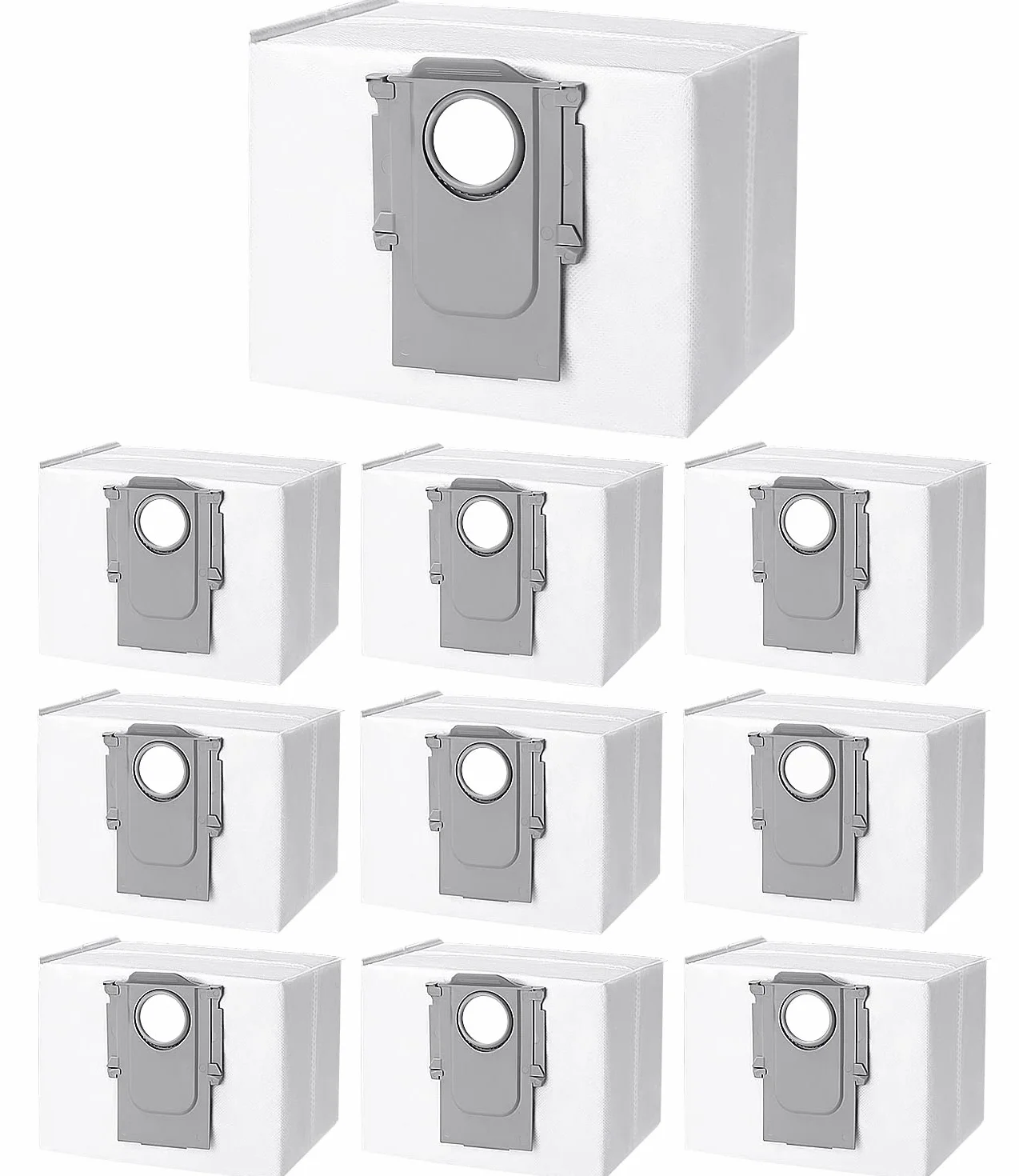 Zestaw 10 akcesoriów do worków na kurz stacji ssącej odkurzacza do Roborock S7 MaxV Ultra / S7 Pro Ultra / Q7+ / Q7 Max+ / Q5+/ T8, wymiana filtra o dużej pojemności akcesoria torba do odkurzacza