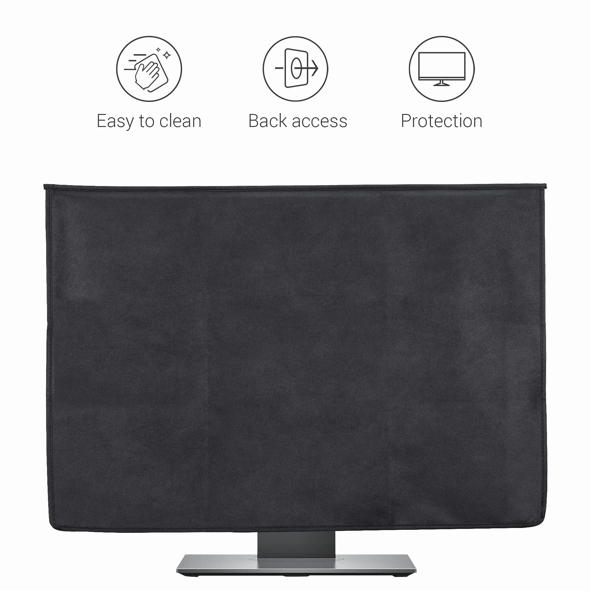 kwmobile Etui ochronne na monitor 27-28" czarne z 2 przegródkami