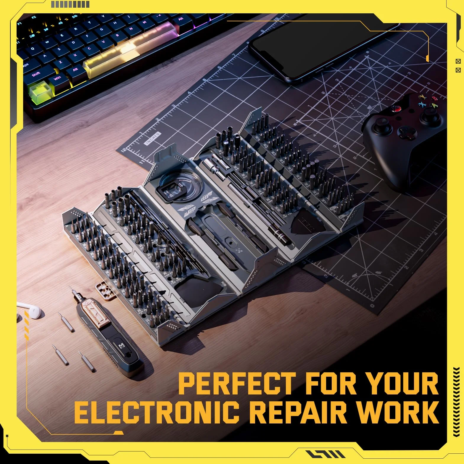 Zestaw wkrętaków precyzyjnych 180 Psc w 1, z Torx T1-T20, Socket M2.5-M5.5, Hex H0.7-H6.0, Phhillips 1.0-3.5 USW. Zestaw naprawczy do PS4, przełącznika, laptopa, komputera, okularów, zegarków.