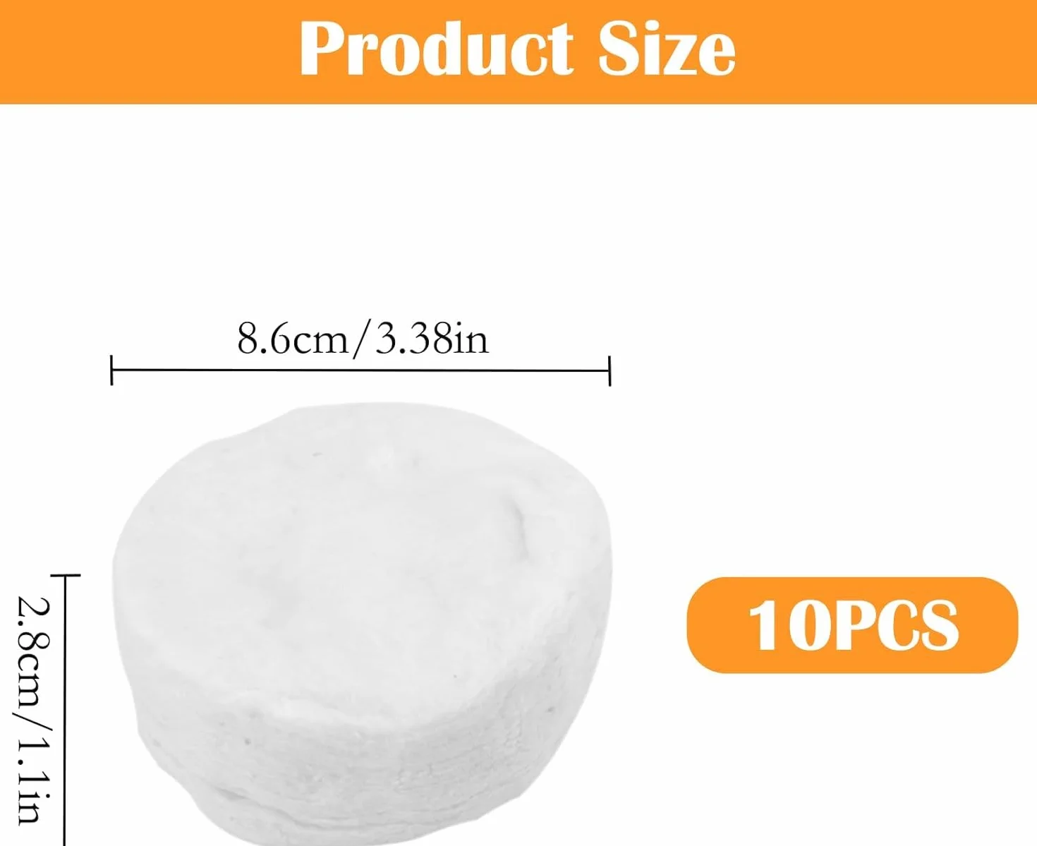 DAWRIS 10 sztuk wełny ceramicznej do bioetanolu, gąbka ceramiczna kominka do pieca kominkowego na bioetanol, 8,6 x 8,6 x 2,8 cm wełna ceramiczna, kominki stołowe na etanol żelowy wewnętrzne