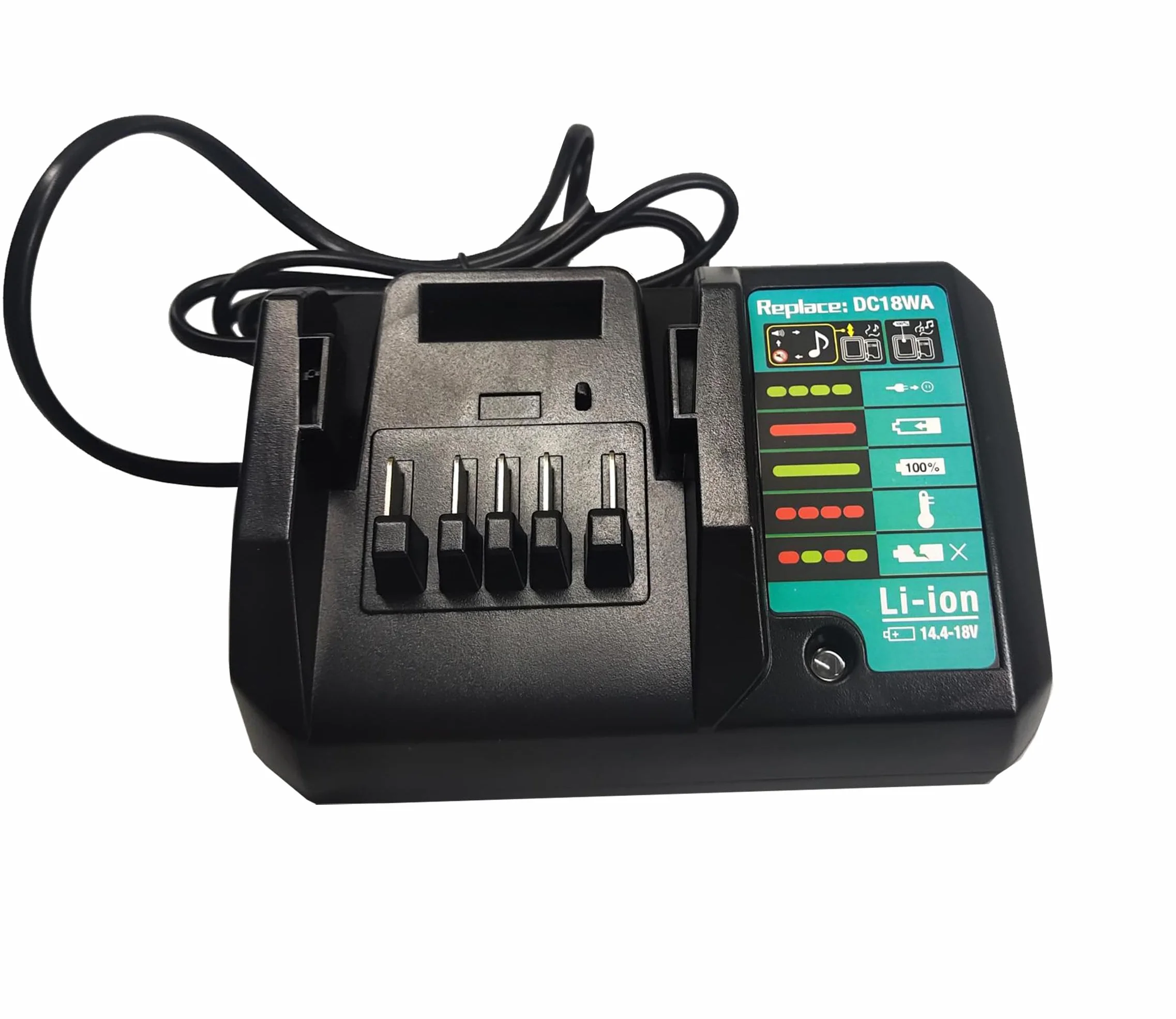 Kompatybilny z Makita DC18WA 14,4V-18V G-Series akumulator litowo-jonowy do wielokrotnego ładowania 100V-240V 2.0A BL1413G BL1440G BL1813G BL1820G BL1830G BL1840G (BL1820G 2,0Ah)