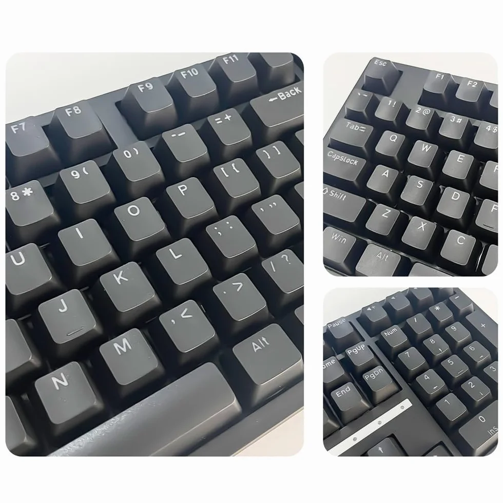 Nasadki klawiszy do klawiatury mechanicznej MX Doubleshot LED OEM 104 klawisze czarne