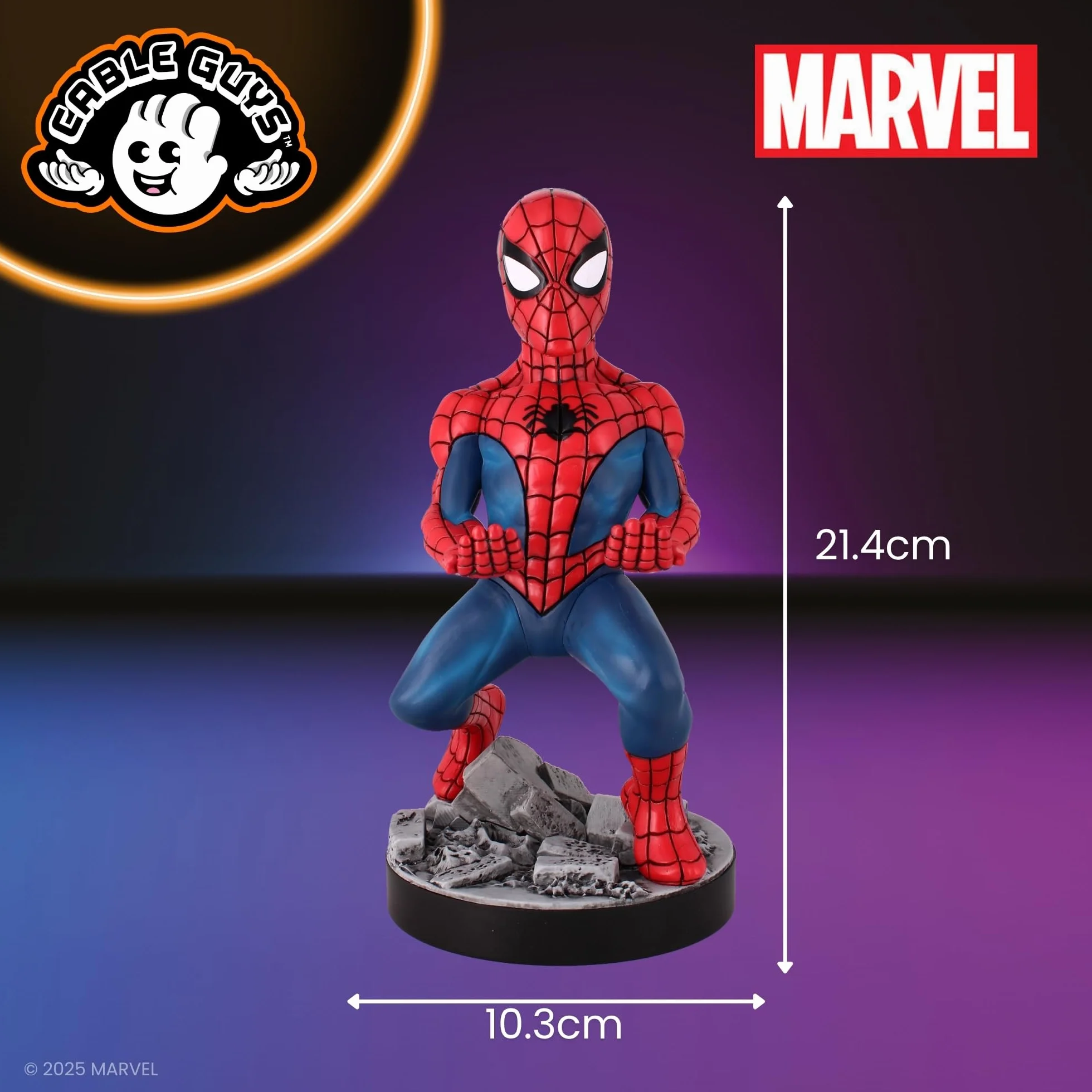 Cable Guys Marvel Spiderman Gaming Accessories Holder Phone Holder for Xbox PlayStation Nintendo Switch