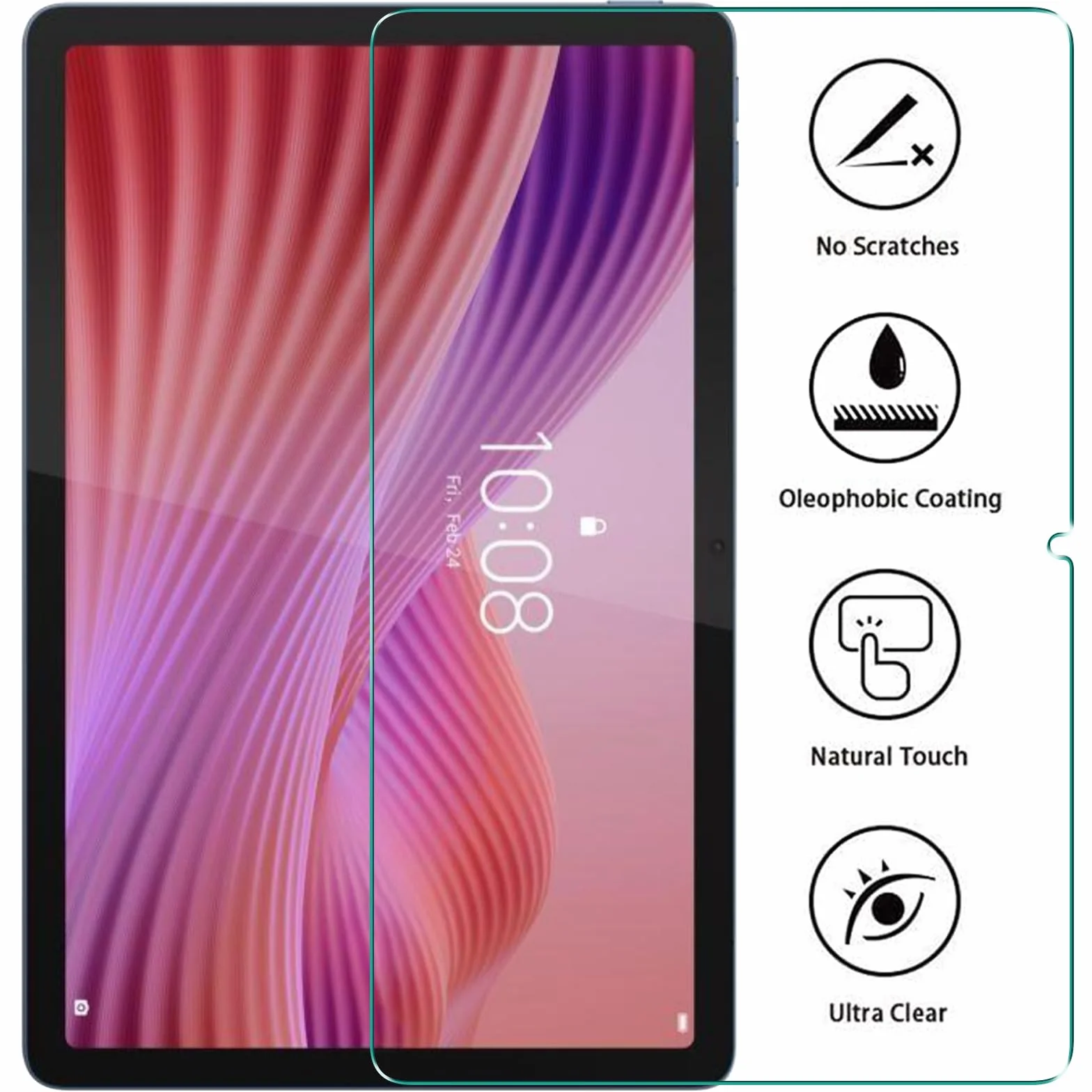 Xunylyeee 2-Sztuki, Ochraniacz Ekranu dla Lenovo Tab 10,1 cala 2025 TB-311FU Szkło Hartowanego [232 x 151 mm/ 9,13 * 5,95 cala]