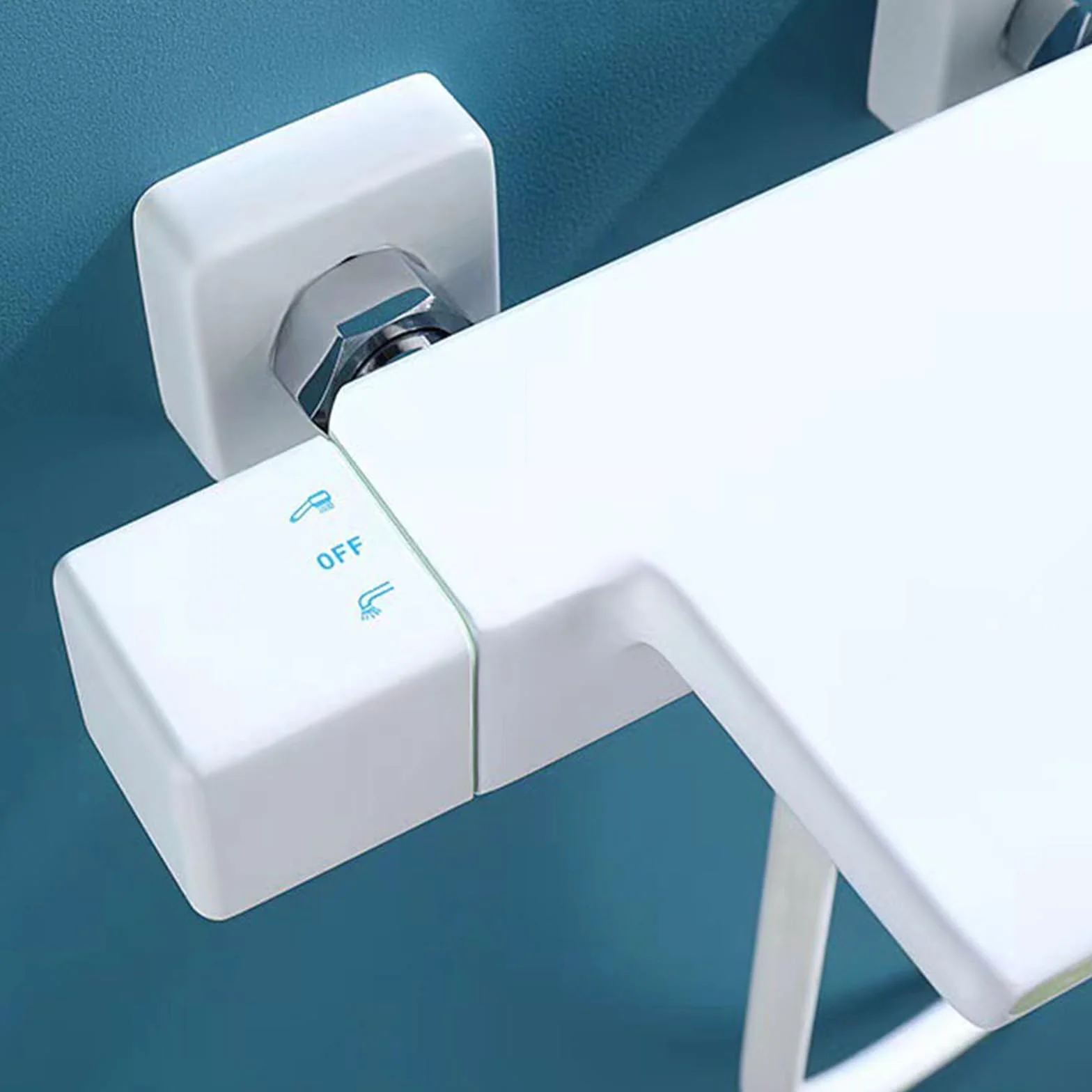 Bateria wannowa ścienna Kwadratowa wanna z wodospadem Bateria wannowa Bateria wannowa z ręcznym prysznicem i wężem 1,5 m Czarny vision