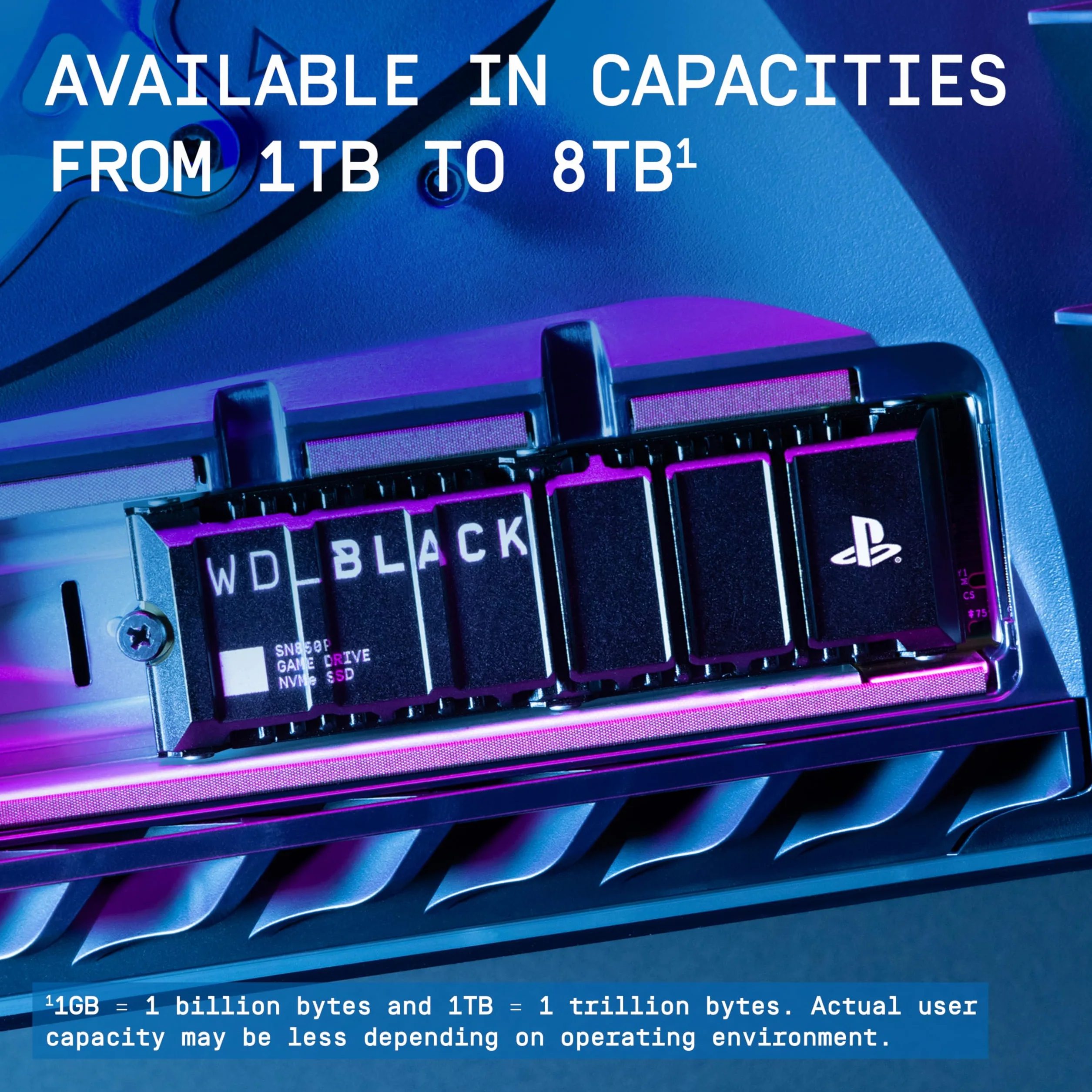 WD_BLACK 1 TB SN850P NVMe SSD, oficjalna licencja na konsole PS5, prędkość odczytu do 7300 MB/s, M.2 2280, ekskluzywna konstrukcja radiatora