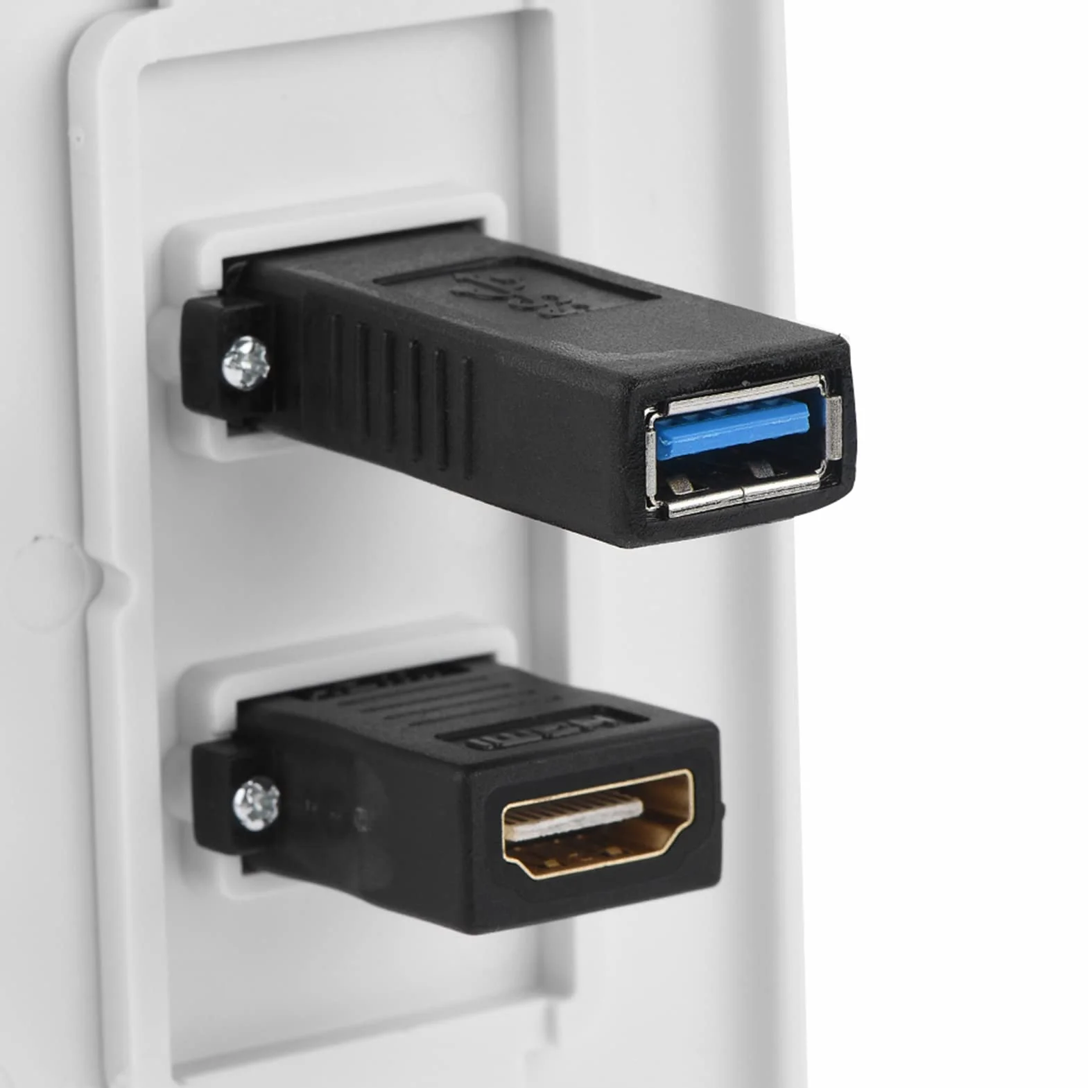 2 szt. HDMI USB3.0 Dwa w Jednym Zintegrowany Multimedialny Panel ścienny Gniazdo Audio-wideo Komponent HDMI Kompozytowe Audio-wideo Panel Montażowy do Gniazdka ściennego do