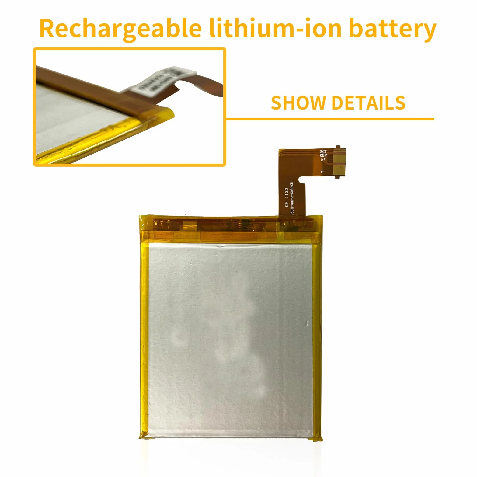 Bateria 3,7V 890mAh 3,3Wh do E-Book E-Reader S2011-001-S