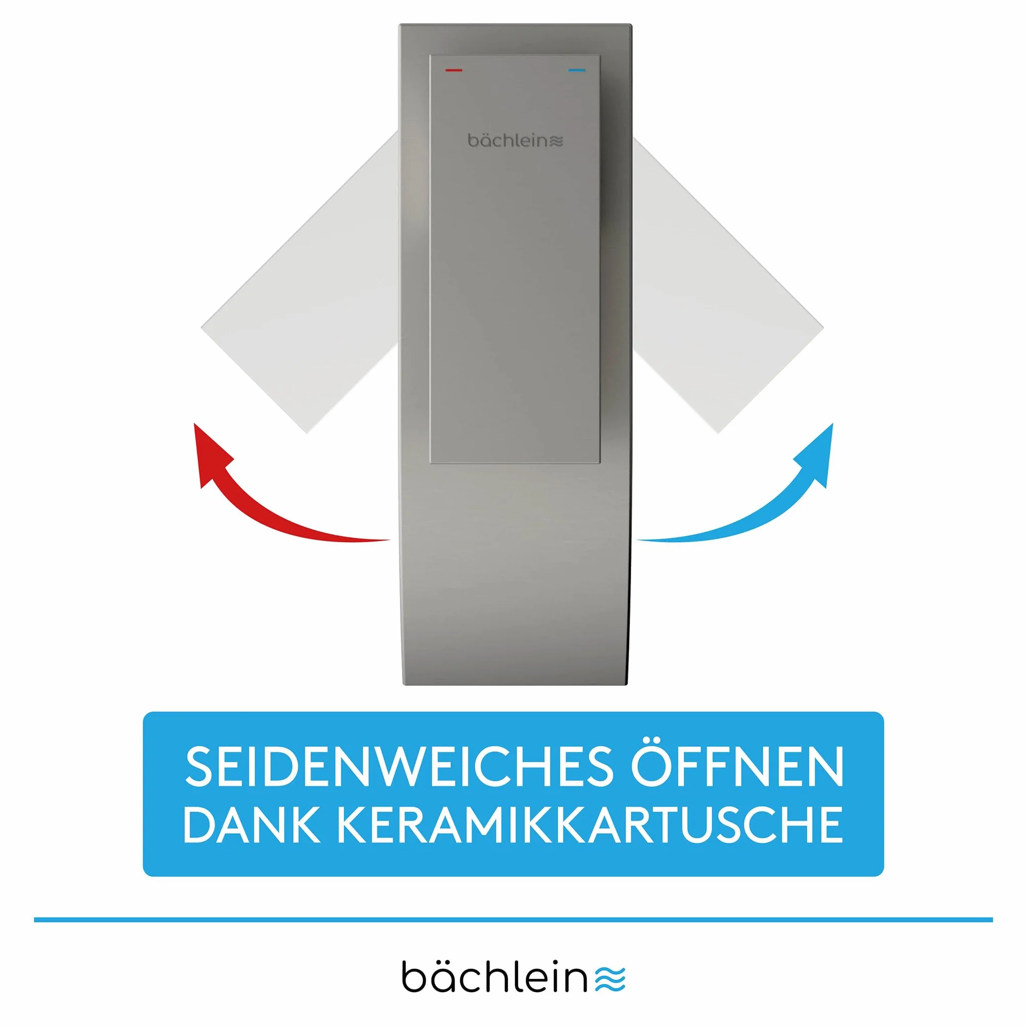 Bächlein Bateria łazienkowa Tamina wysoka konstrukcja wodospadu, bardzo wysoka bateria jednouchwytowa z zestawem montażowym do umywalki nablatowej, kran łazienkowy, stal nierdzewna szczotkowana