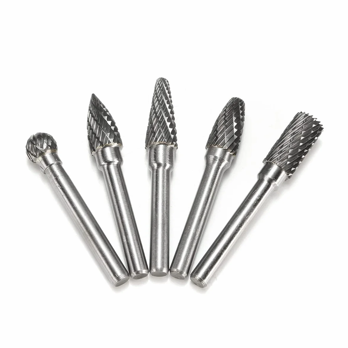 VIDOO RB29 5szt Frezy Obrotowe Węglikowe Trzpień 6mm Zestaw Pilników Grawerskich