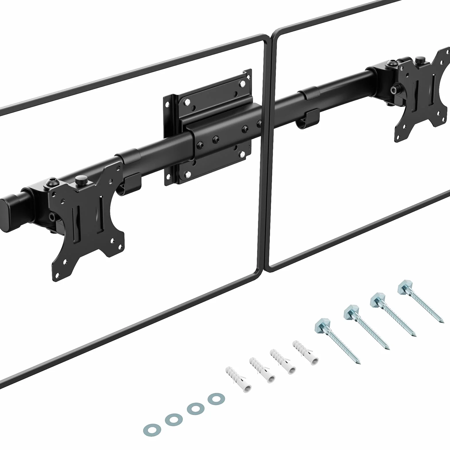 Uchwyt ścienny podwójny monitor VESA 75x75 100x100 mm 13-27 cali 10 kg