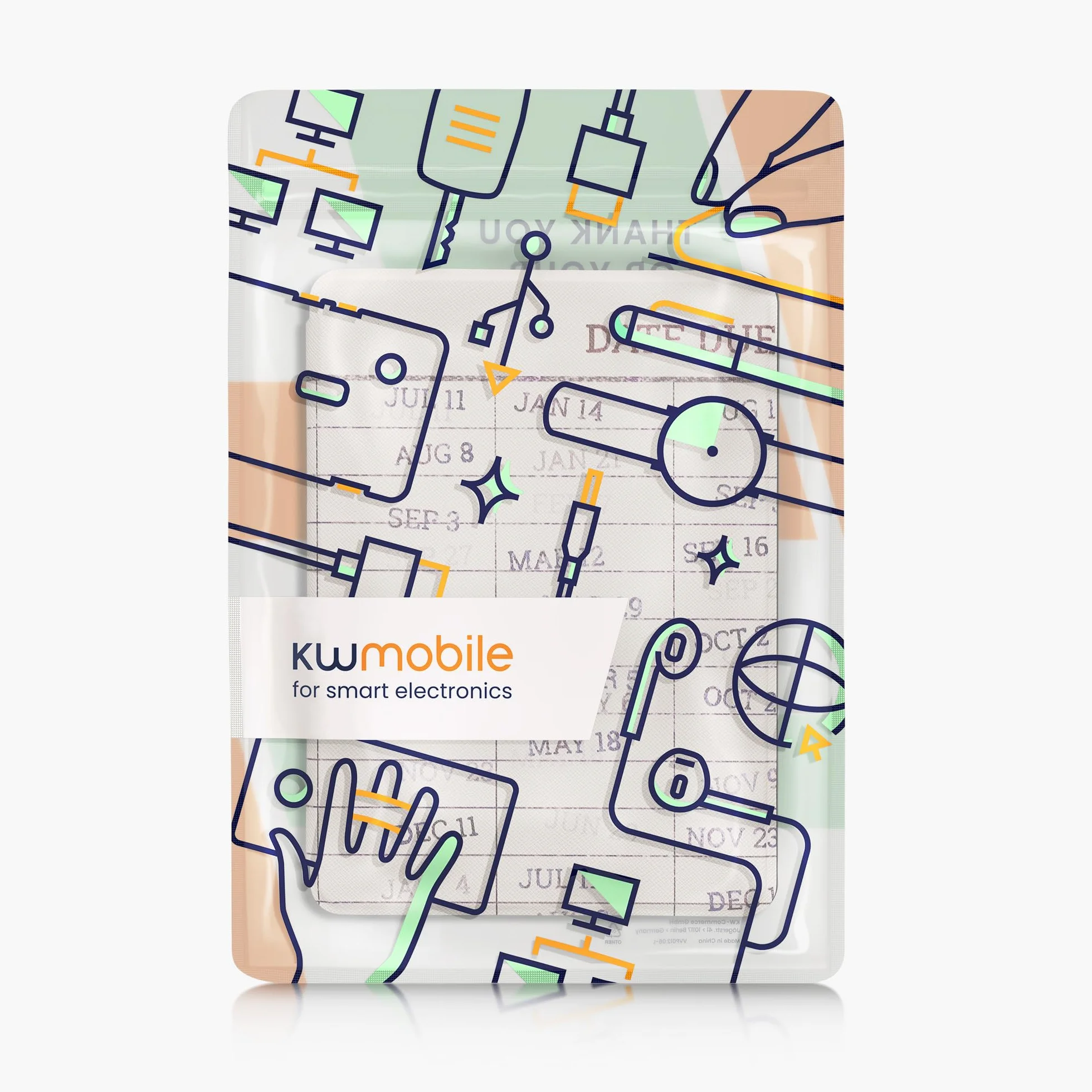 kwmobile Etui do Kindle Paperwhite 11. generacji 2021, etui na czytnik e-booków, biało-czarne