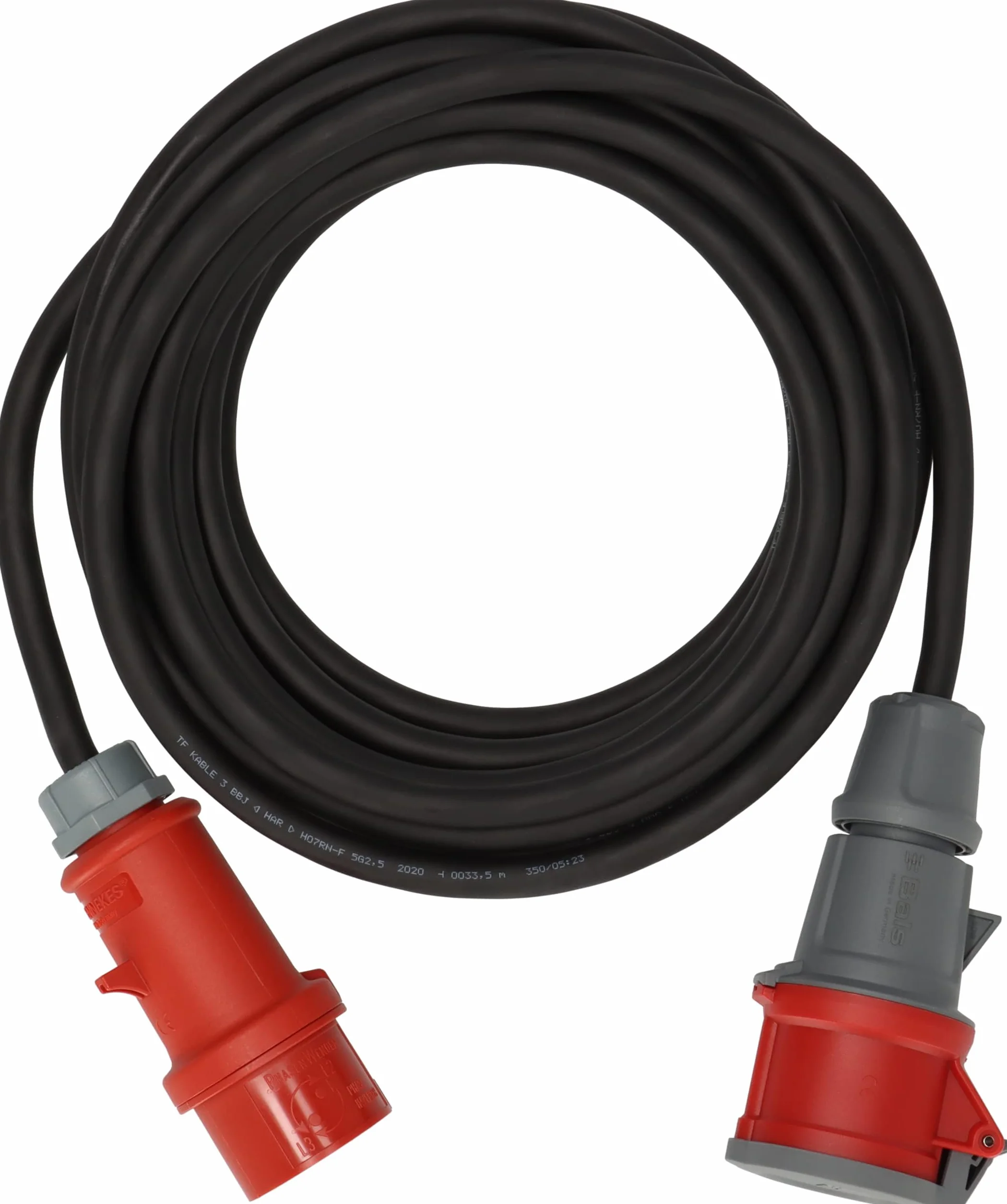 Brennenstuhl Professional Przedłużacz CEE z przetwornikiem fazy IP44 (10m kabel, H07RN-F 5G2,5, 5-biegunowy z przetwornikiem fazy CEE i sprzęgłem, do użytku zewnętrznego IP44, Made in Germany) czarny