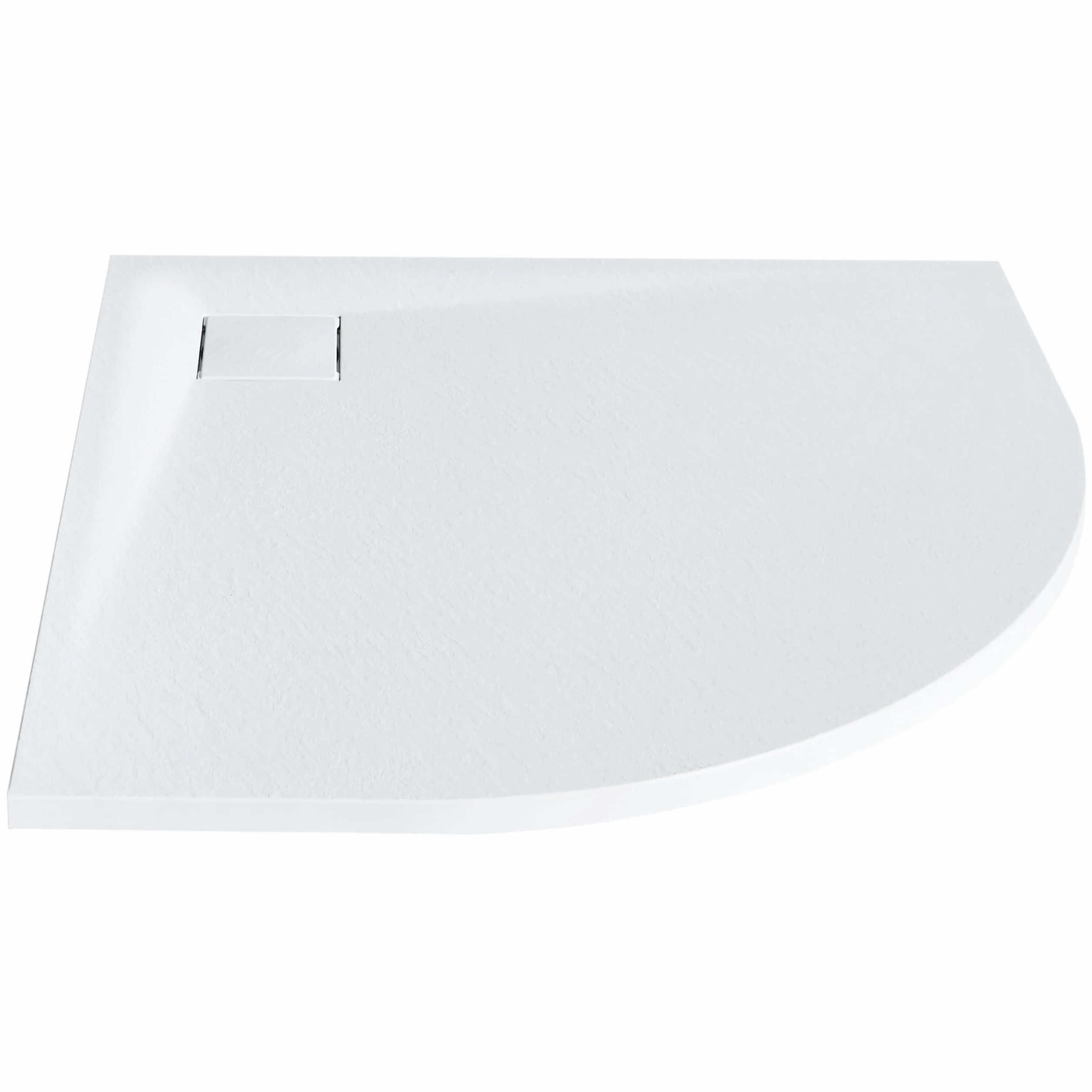 Brodzik prysznicowy z syfonem z materiały SMC biały efekt naturalnego kamienia 80 x 80 x 3 cm Paron