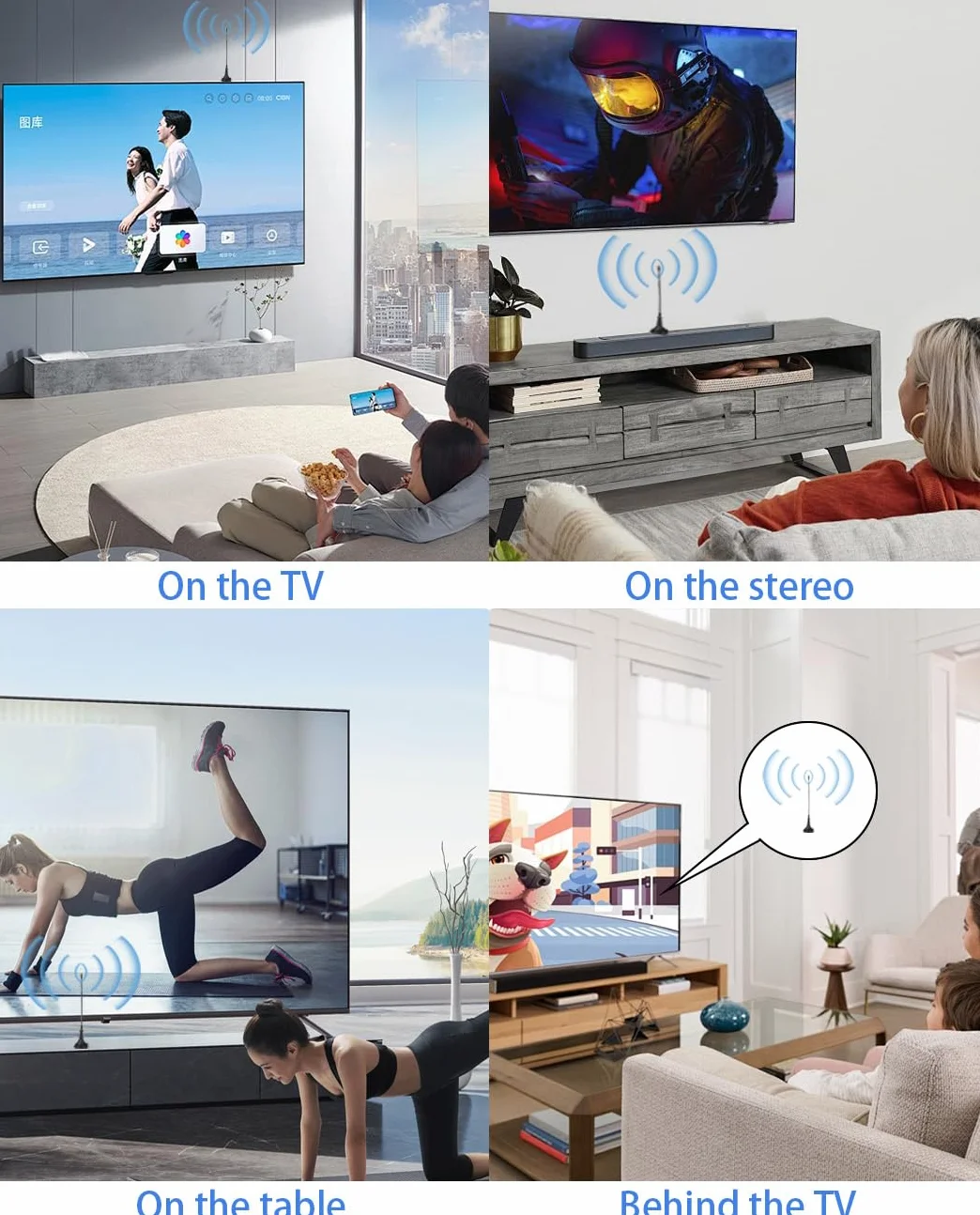 Vecys DVB-T Antena 2dBi Mini TV Antena Magnetyczna Podstawa Wymienne Pręty 50 Mil Wewnętrzna Cyfrowa Antena TV RG174 3m Kabel Koncentryczny