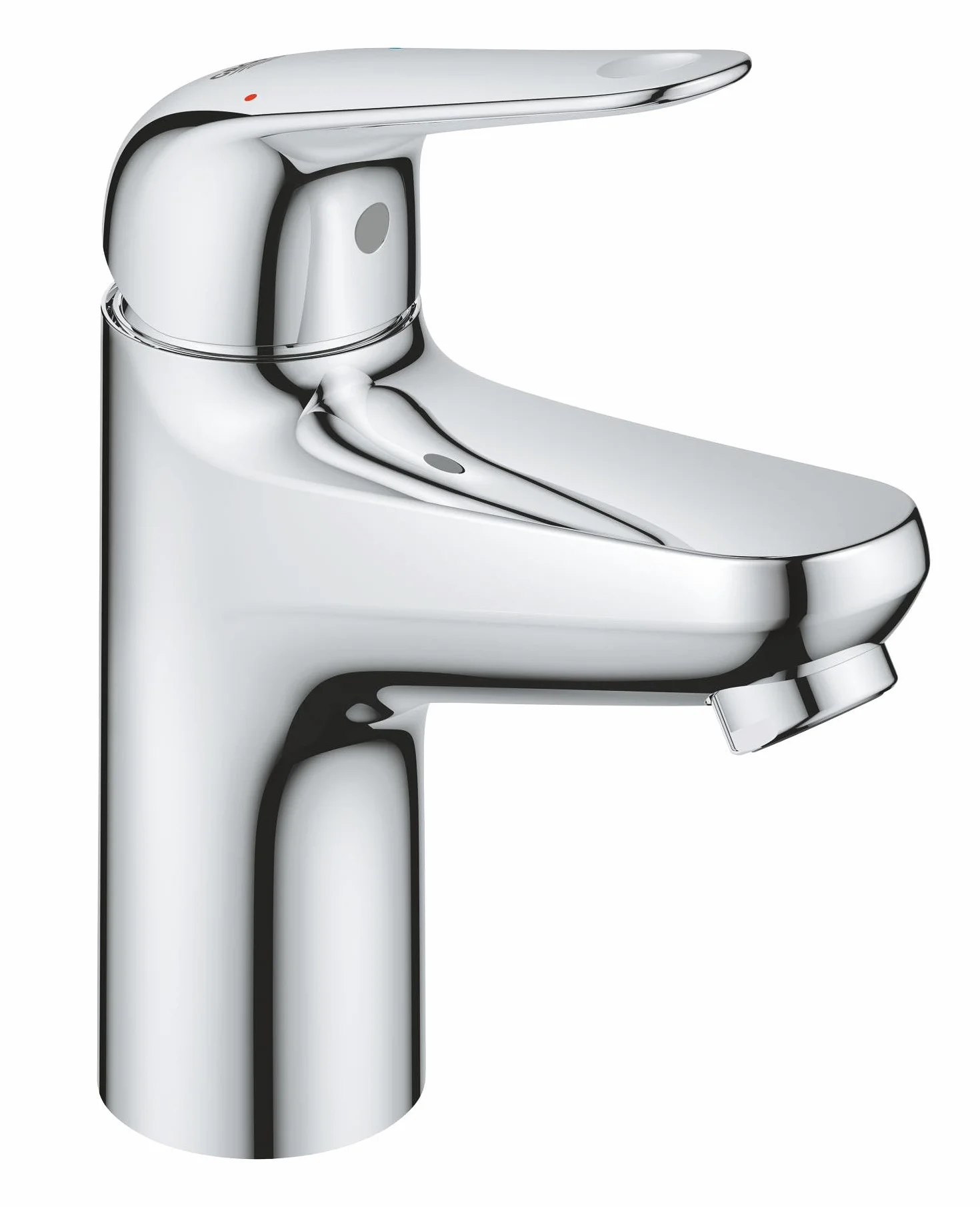 GROHE Swift 24318001 armatura umywalkowa (oszczędność wody, wysokość ~ 16 cm, w zestawie narzędzie montażowe, odpływ Push-Open), chrom