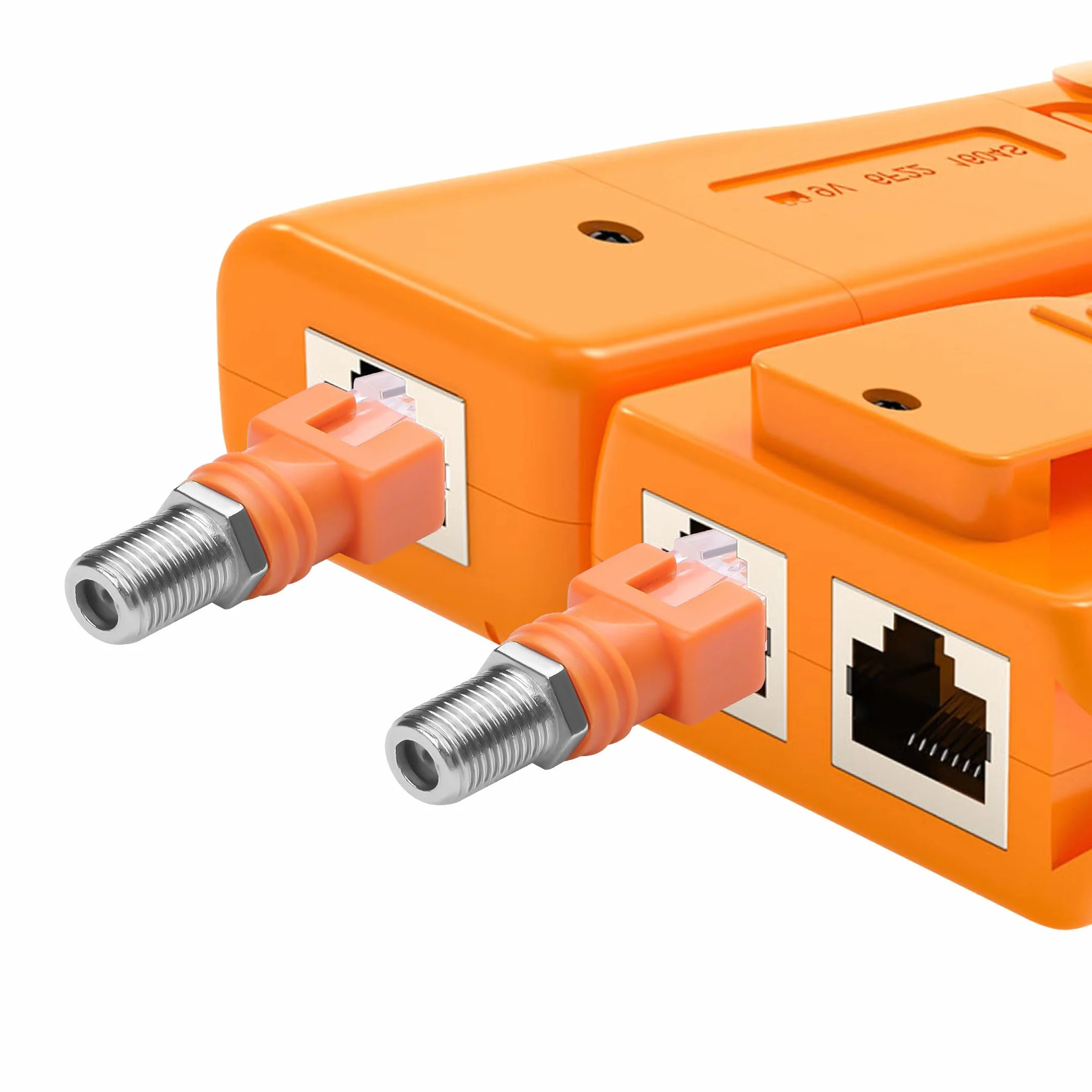 CERRXIAN Adapter koncentryczny F na RJ45 męski R-F do testera linii pomarańczowy