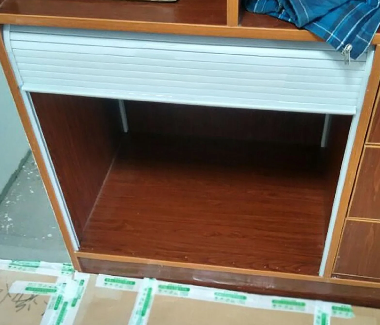 Zestaw drzwi przesuwnych Tambour Door Decorativ do szafek kuchennych, proste, wielokrotnego użytku, listwowe drzwi przesuwne Tambour do kampera/kampera/szafki na sprzęt AGD, niewie