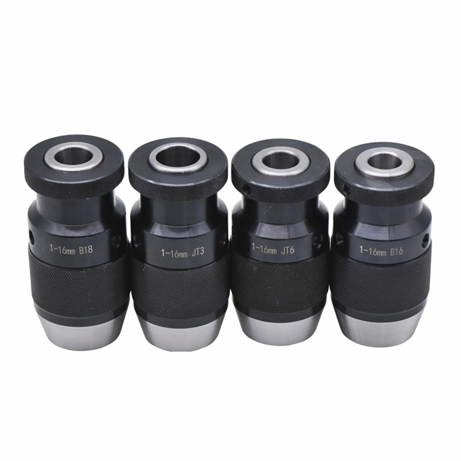 B16 B18 JT3 JT6 uchwyt wiertarski Heavy Duty samozaciskowy bezkluczowy uchwyt wiertarski Arbor zakres mocowania 1-16mm tokarka CNC do obróbki drewna(B16(1-16mm))