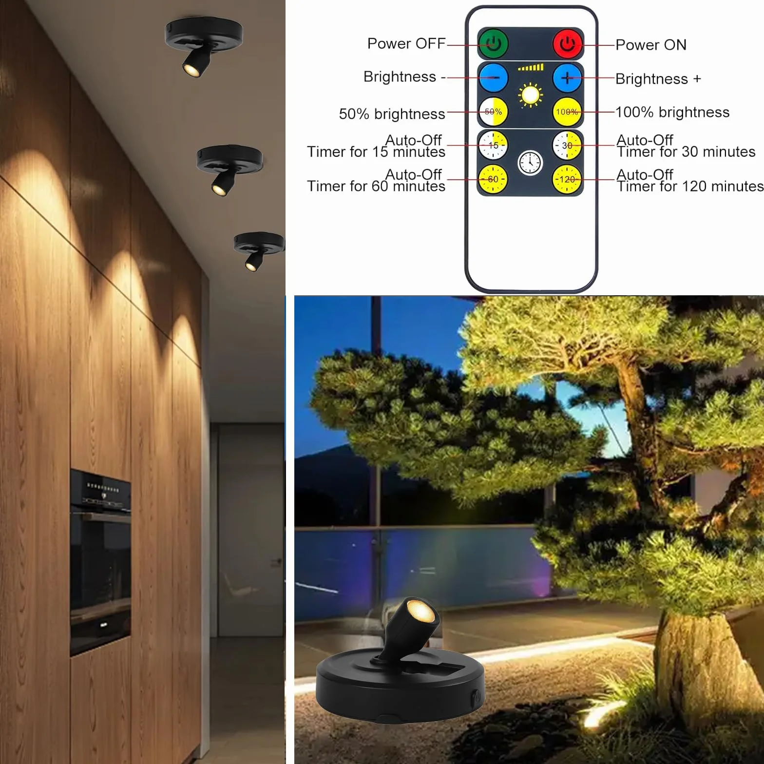 2Pack Zasilany Baterią LED Reflektor światło Obrazu, Wewnętrzne Oświetlenie z Zdalnym Sterowaniem, światła Ramki Obrazu, światła wyświetlacza Sztuki dla Dartboard Portrety Obrazy sztuki