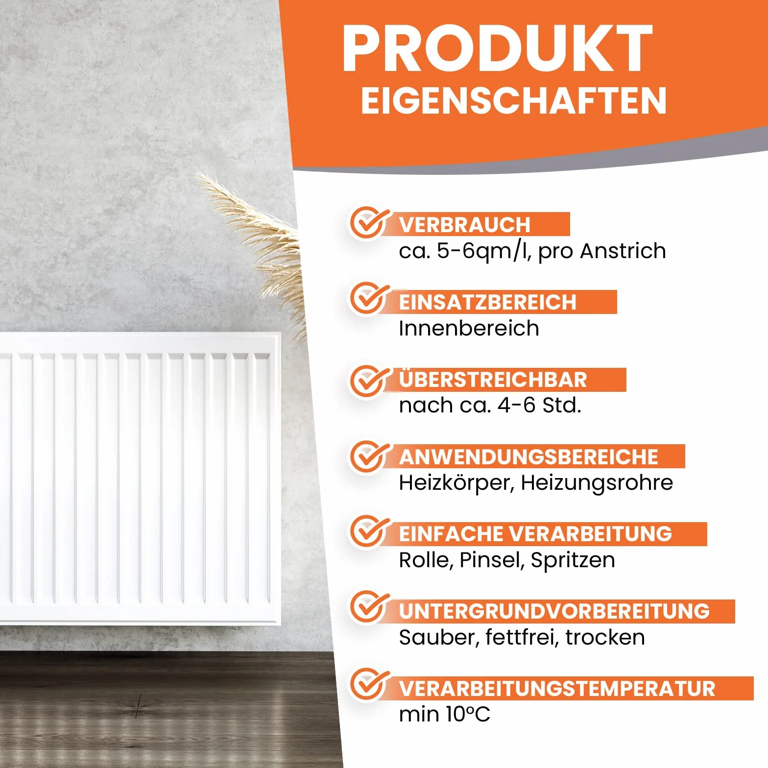BEKATEQ BE-903 lakier do grzejników, matowy, 2,5 l, przezroczysty, odporny na wysokie temperatury lakier do grzejników, rur grzewczych – lakier ochronny do metalu, bardzo kryjący, szybkoschnący
