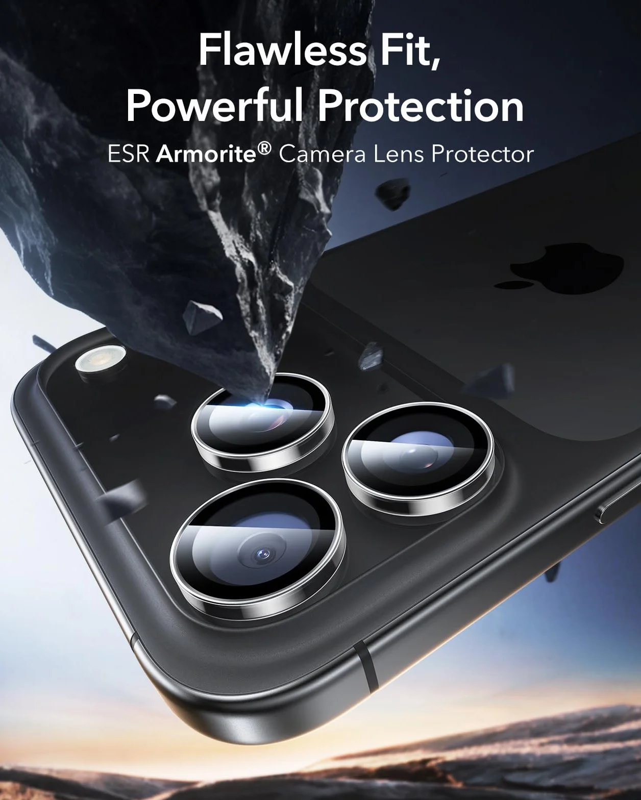 ESR Szkło hartowane do iPhone 17 Pro/17 Pro Max 16 Pro 15 Pro Max 14 Pro, ochrona aparatu HD, odporne na zarysowania
