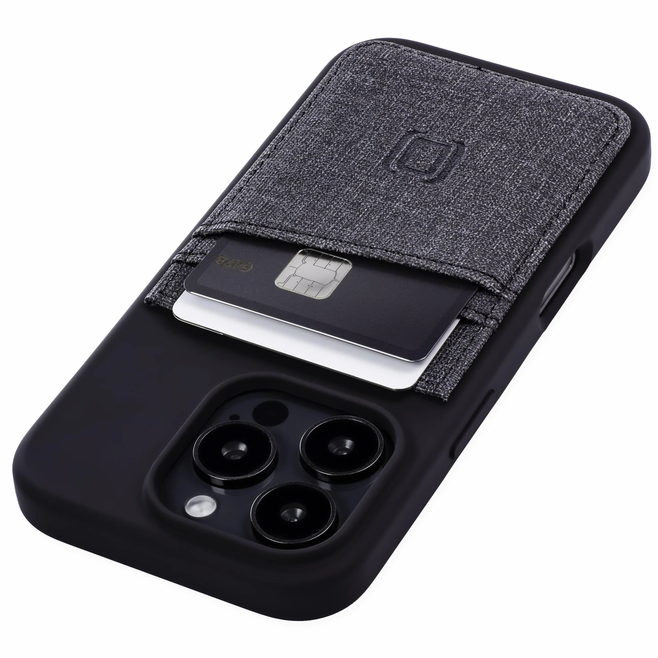 Dockem Etui iPhone 16 Pro Silikonowe z Magnetycznym Montażem i Portfelem 2 Kieszenie Czarny