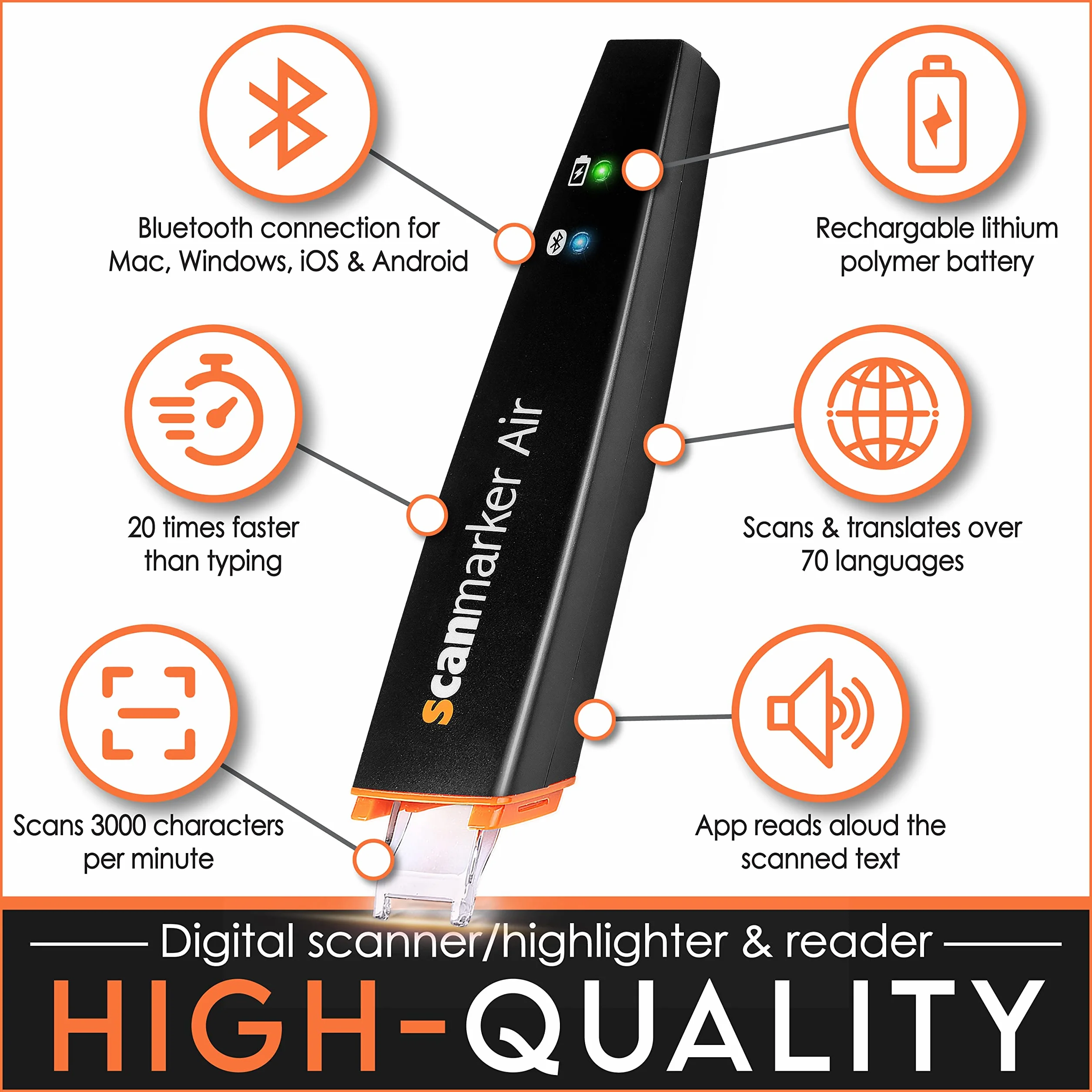 Scanmarker Air cyfrowy zakreślacz Bluetooth czarny