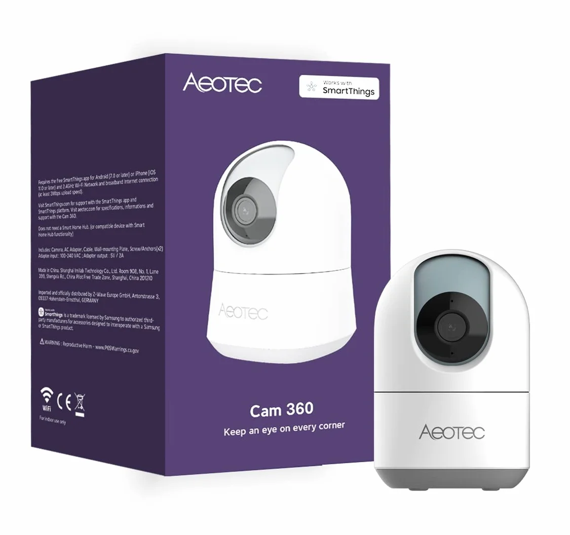 Aeotec Smartthings GP-AEOCAMEU Kamera Kopułkowa Biały 10 m