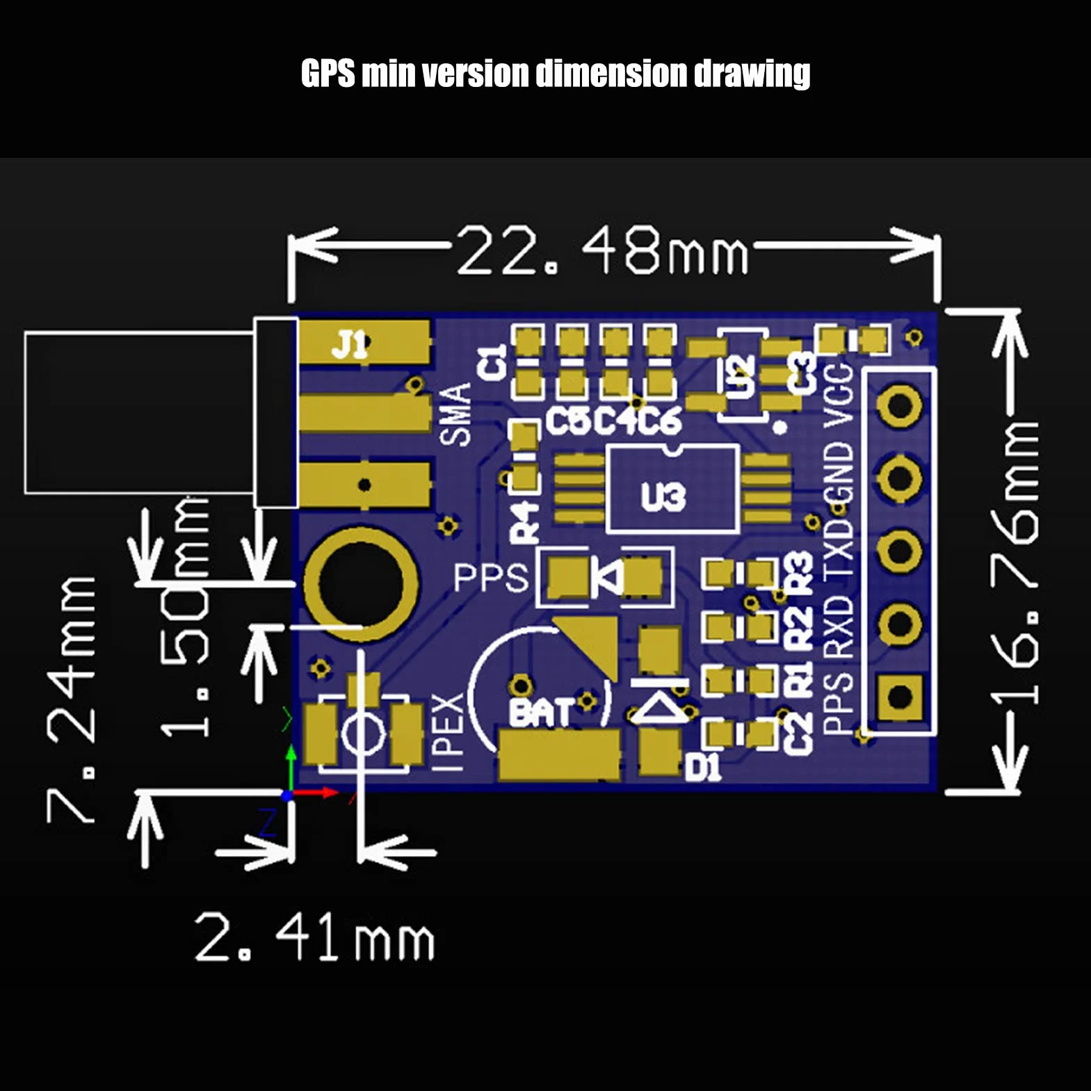 Moduł satelitarny GPS Mini NEO-6M Niskoenergooszczędna karta pozycjonująca P-C-B