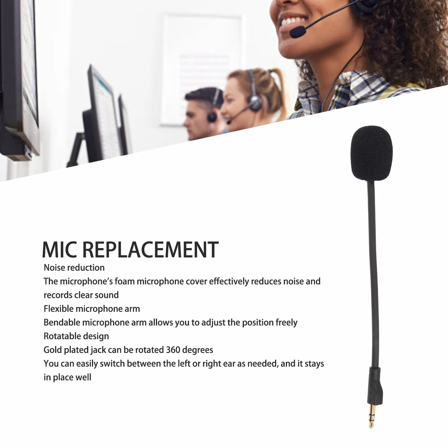Mikrofon do Gier Logitech G PRO G PRO X, Elastyczny Wysięgnik, Złącze 3,5 mm, Redukcja Szumów